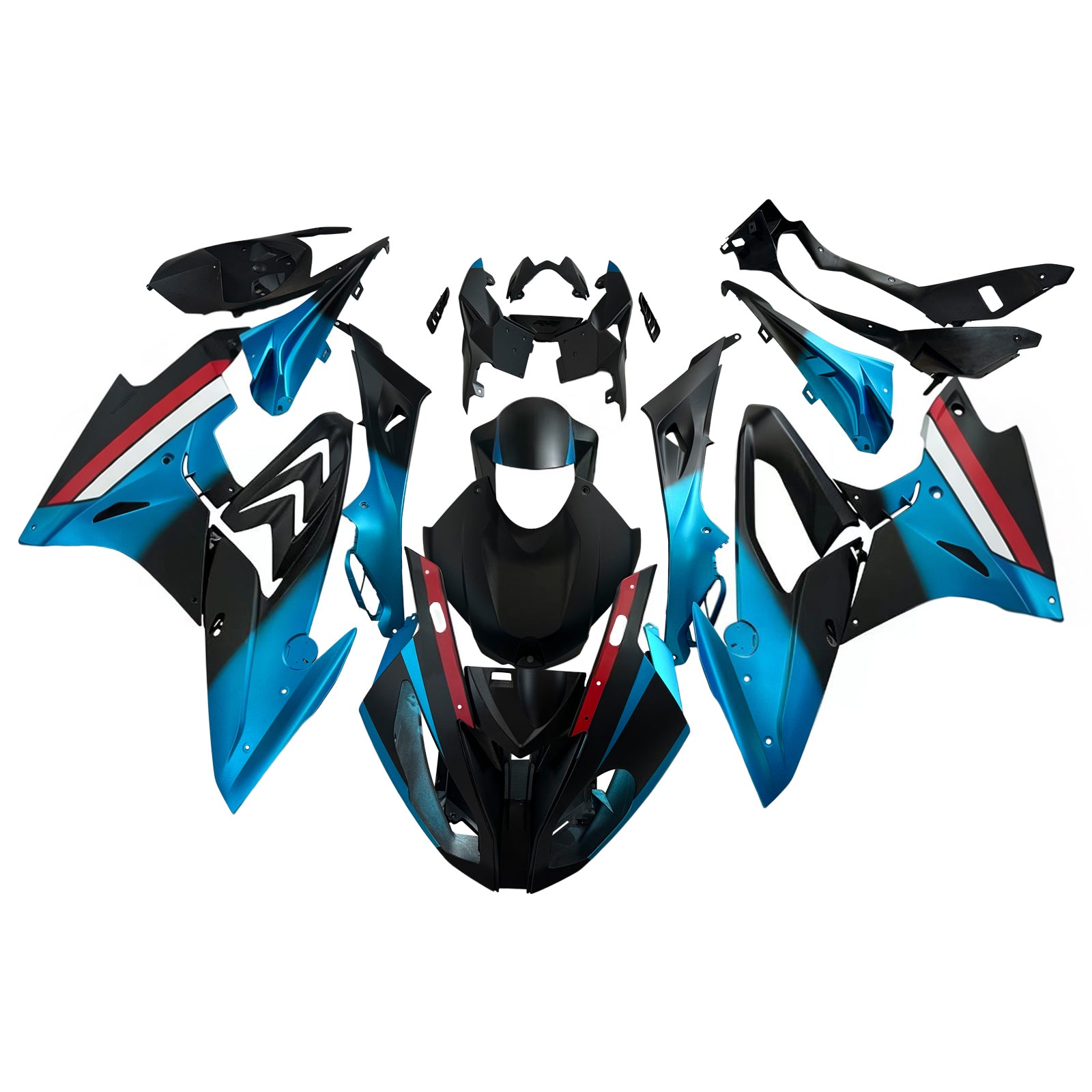 Amotopart 2017-2018 BMW S1000RR Blue Fairing Kit