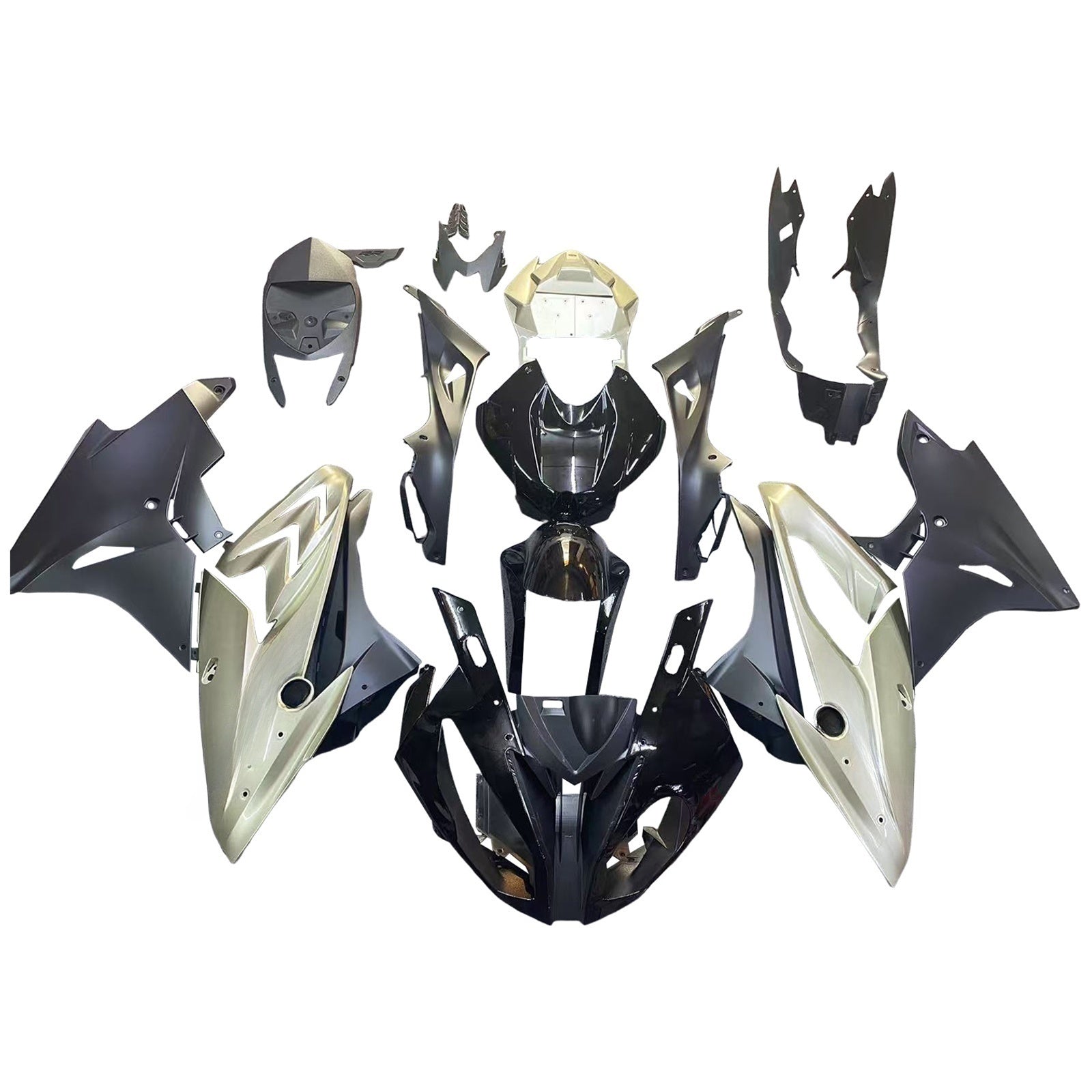 Amotopart BMW S1000RR 2017-2018 Silver&Black Fairing Kit