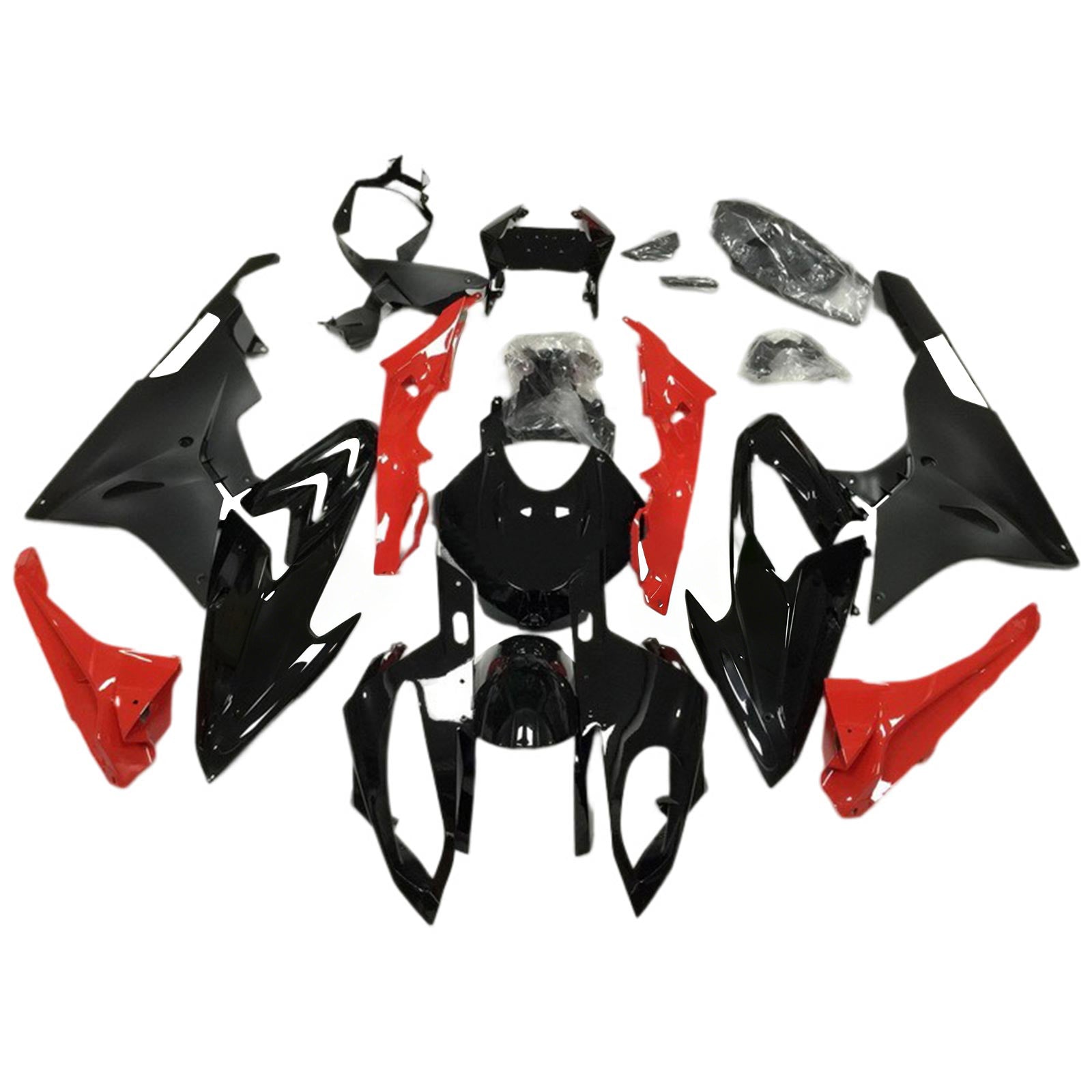 Amotopart BMW S1000RR 2017-2018 Schwarz&Red Style12 Verkleidungssatz