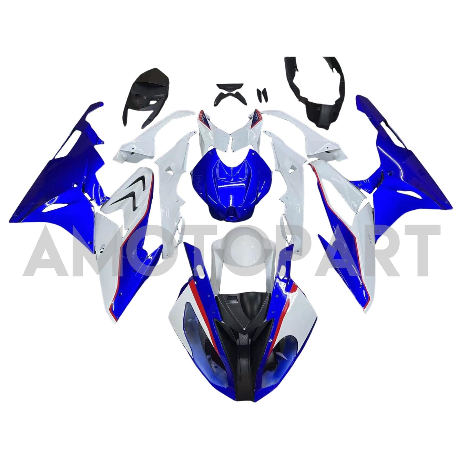 Amotopart 2017-2018 BMW S1000RR Blue&White Style6 Fairing Kit