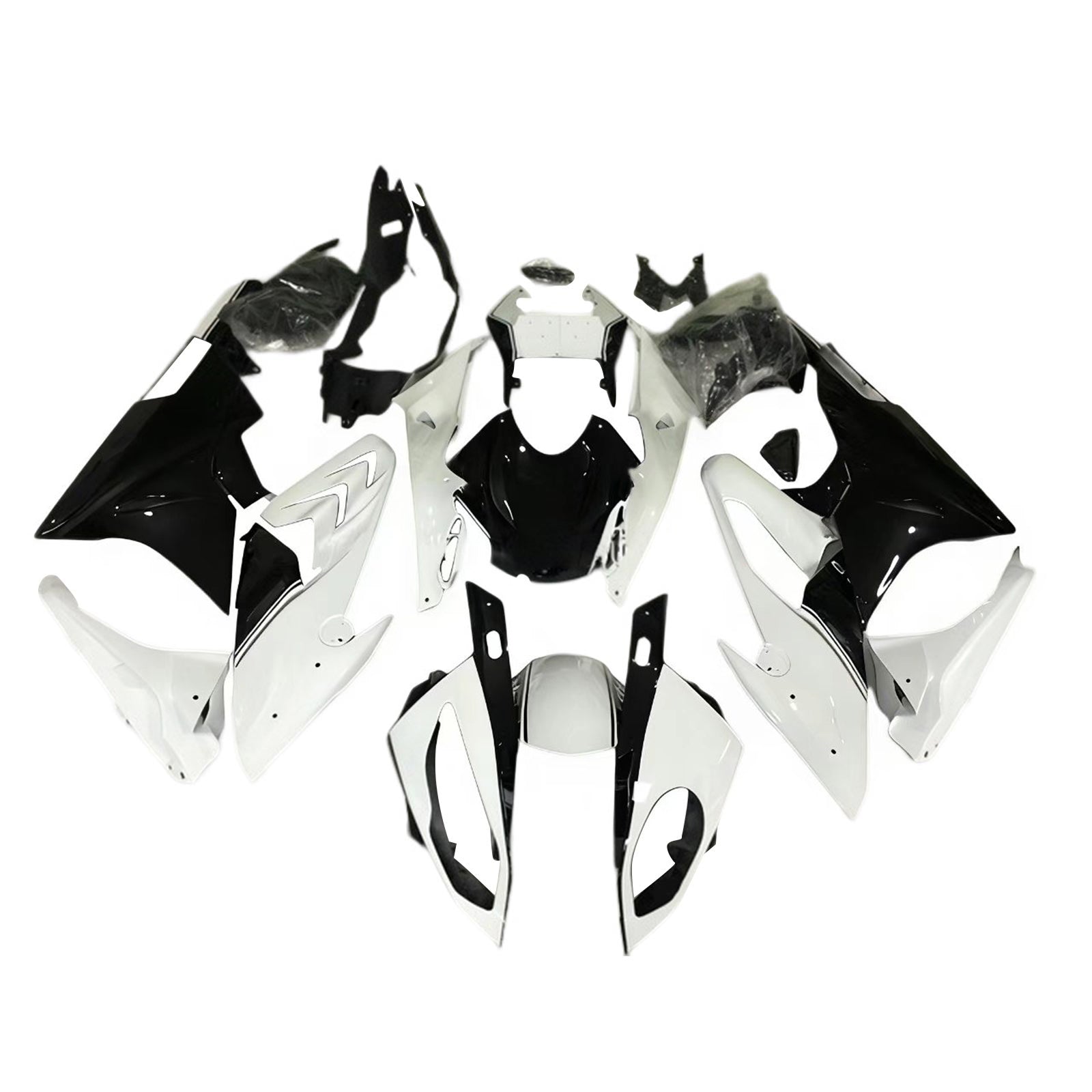 Amotopart BMW S1000RR 2017-2018 White&Black Fairing Kit