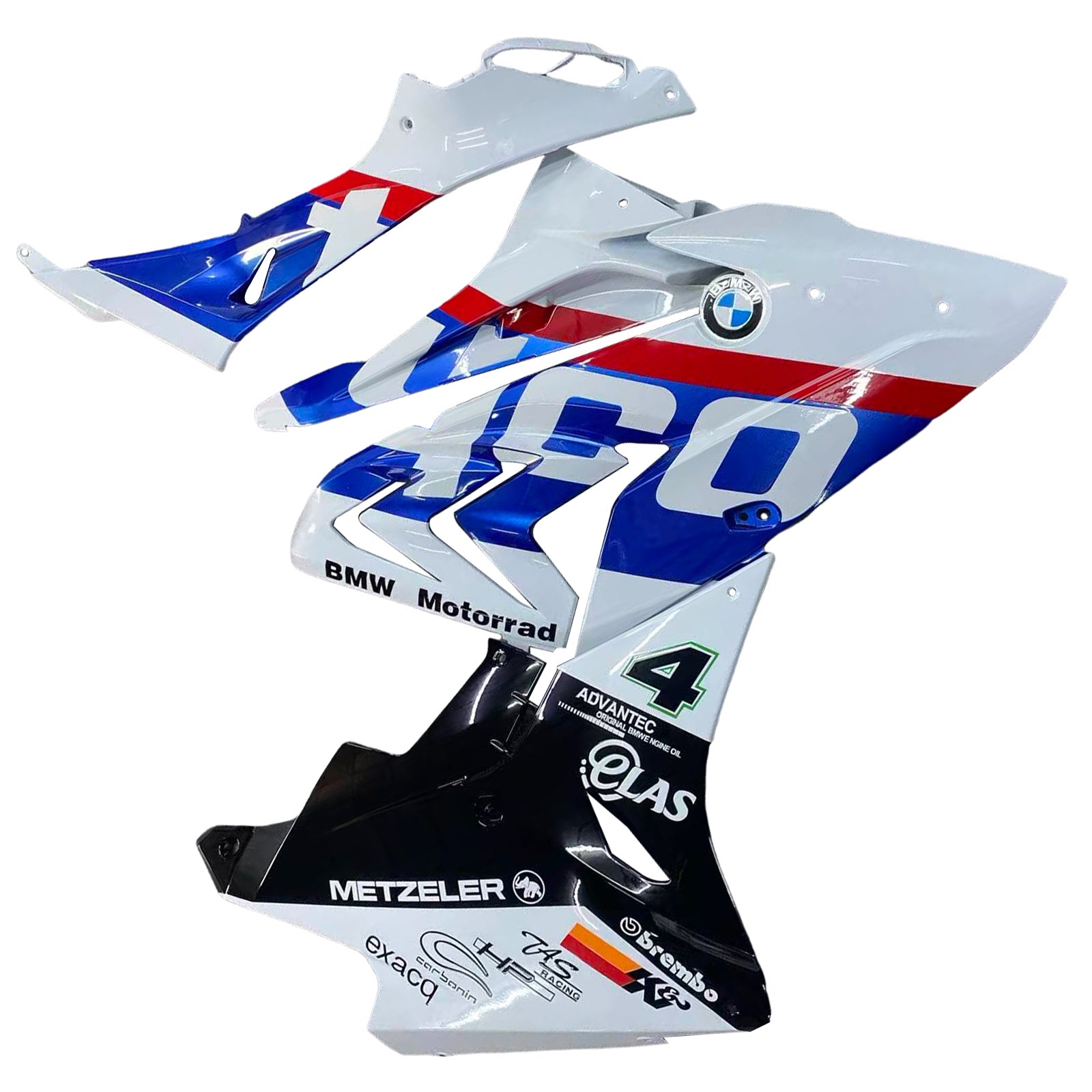 Amotopart BMW S1000RR 2017-2018 Blue&Red Style6 Fairing Kit