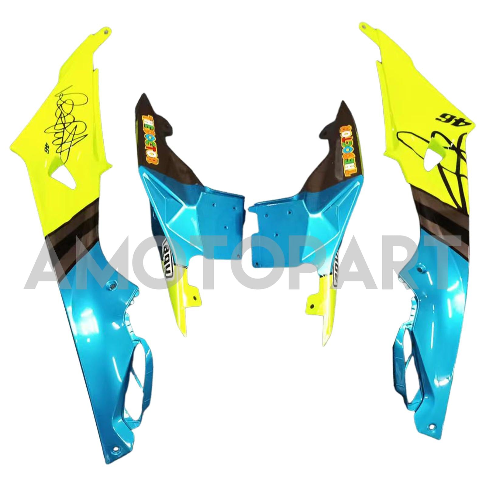 Amotopart BMW S1000RR 2017-2018 Blue&Yellow Monster Style4 Fairing Kit
