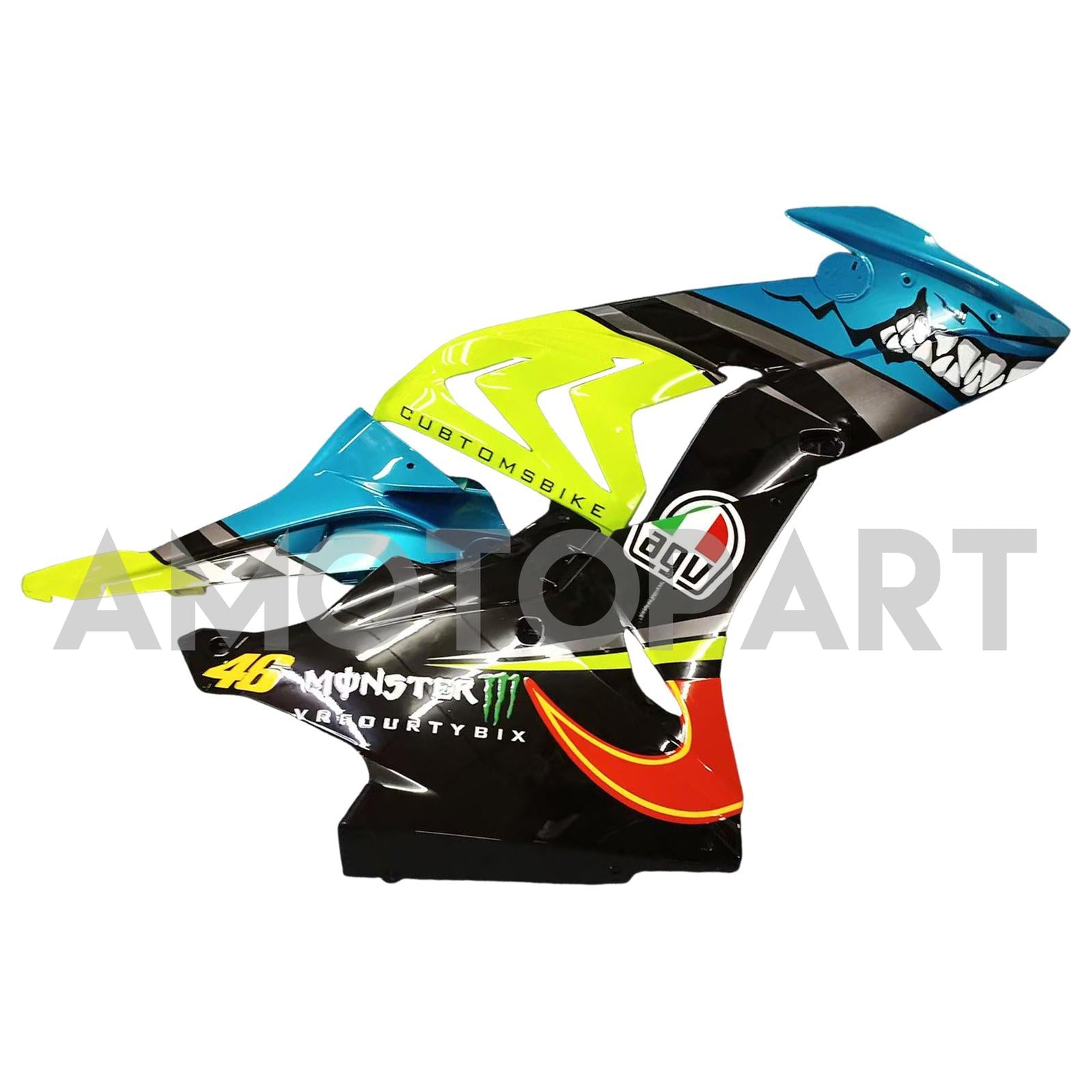 Amotopart BMW S1000RR 2017-2018 Blue&Yellow Monster Style4 Fairing Kit