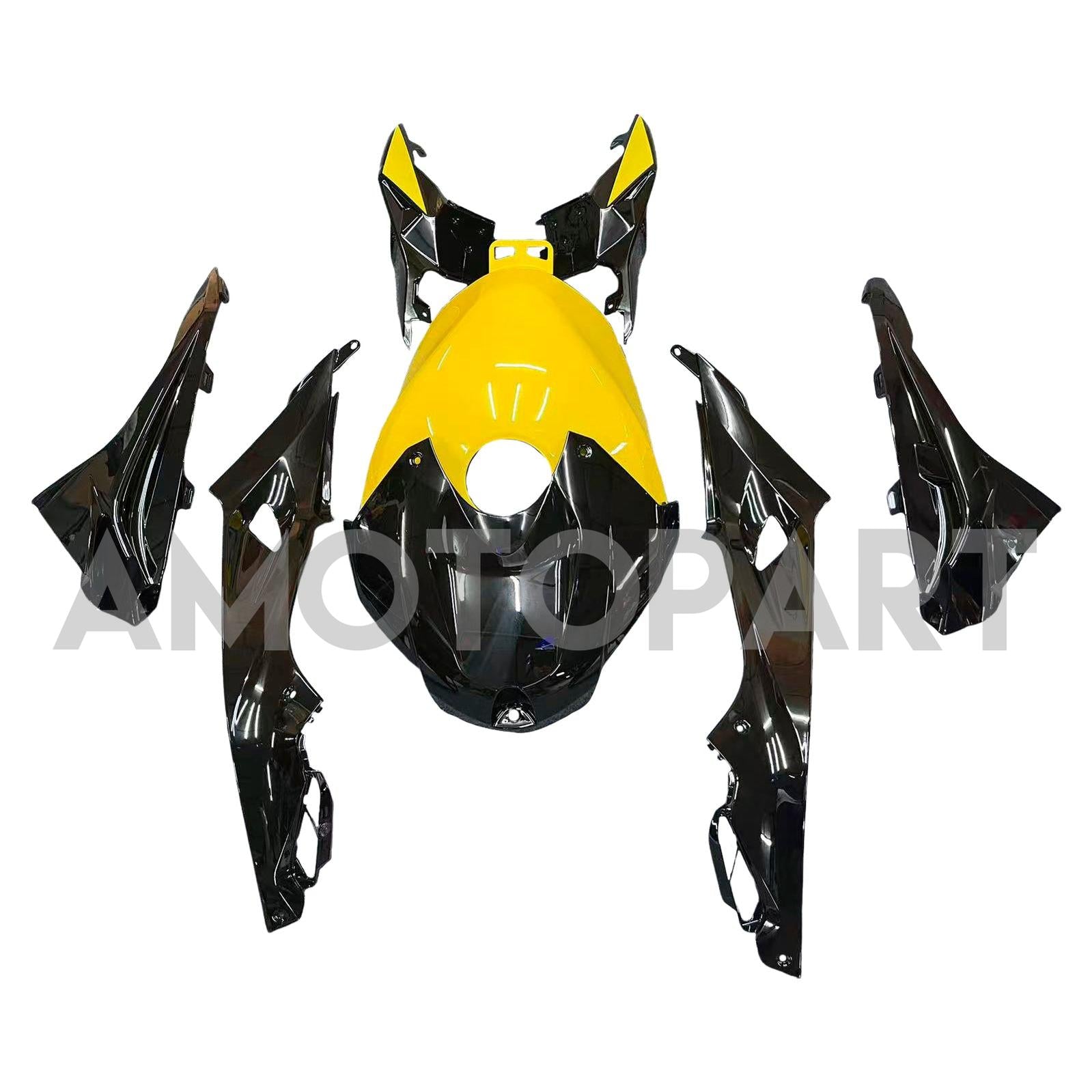 Amotopart BMW S1000RR 2017-2018 Zestaw Yellow & Black Fairing Kit