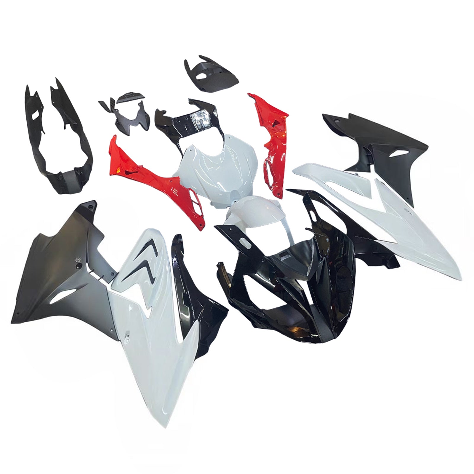 Amotopart BMW S1000RR 2017-2018 Black&Red Style2 Fairing Kit