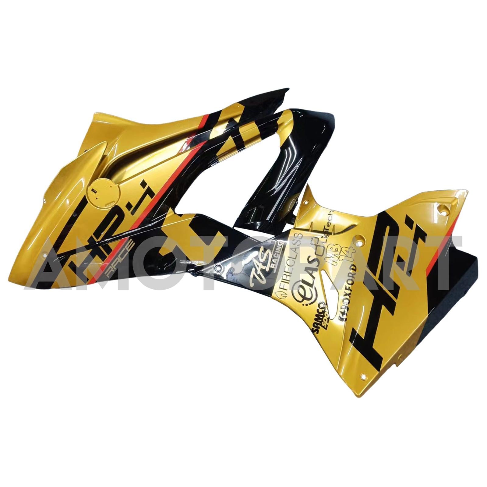 Amotopart BMW S1000RR 2017-2018 Kit de carenado dorado y negro