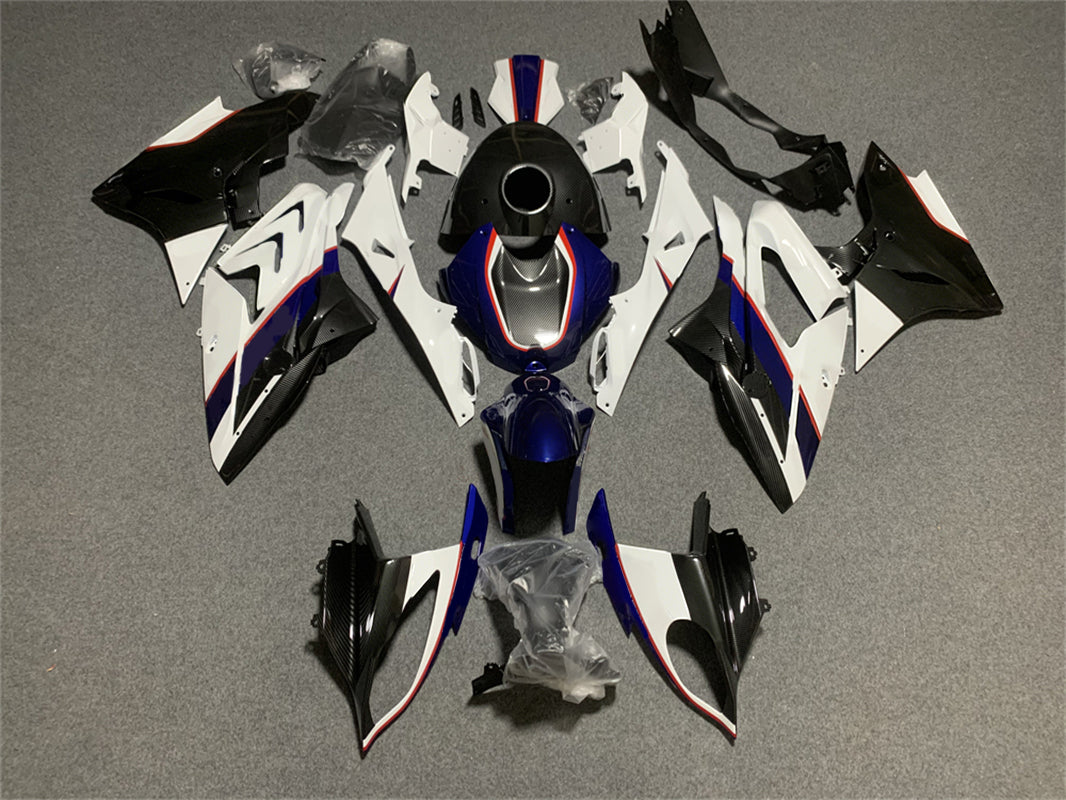 AMOTOPART 2017-2018 BMW S1000RR BLÅ & VIT STYL3 FAIRING KIT