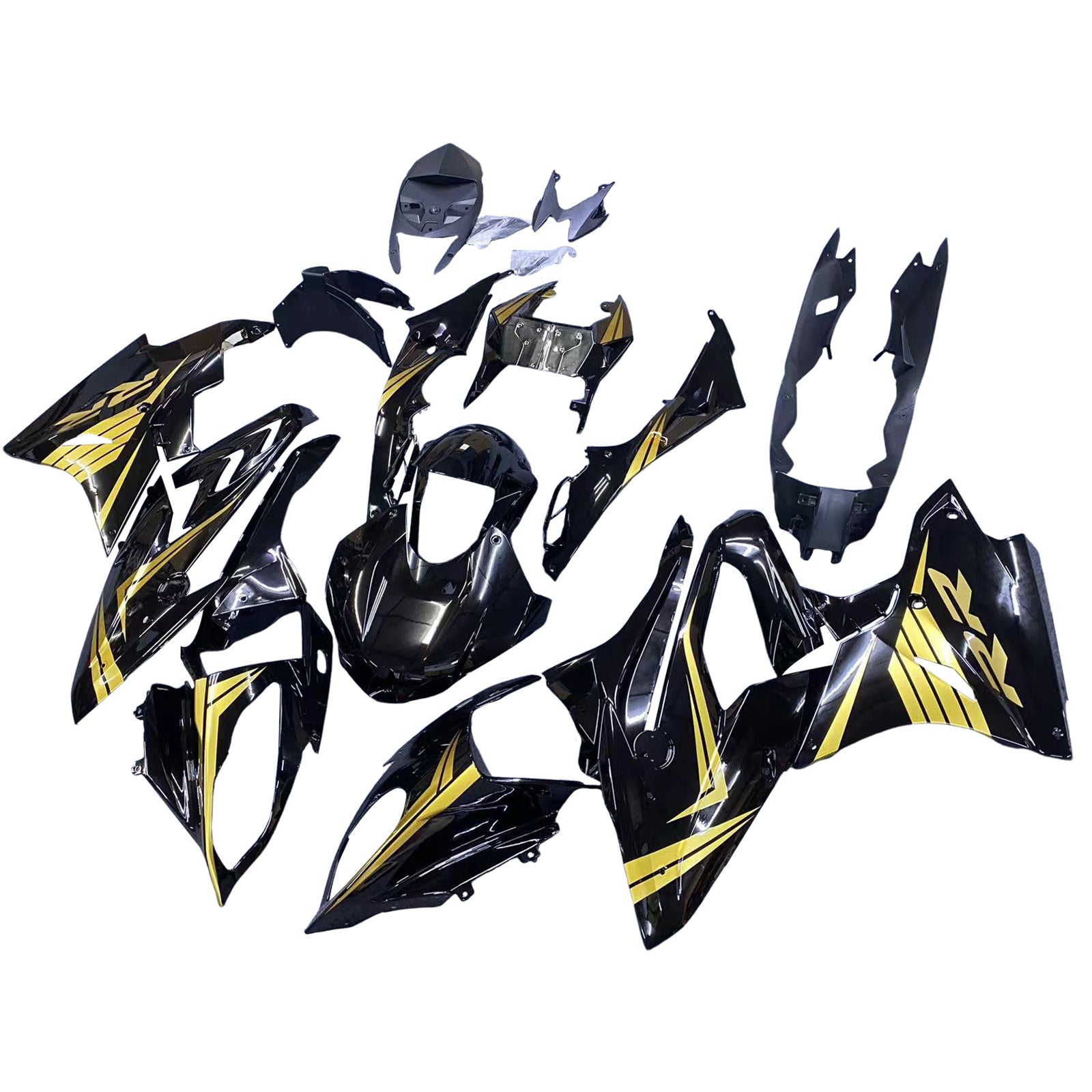 Amotopart BMW S1000RR 2017-2018 Schwarz&Gold Verkleidungssatz