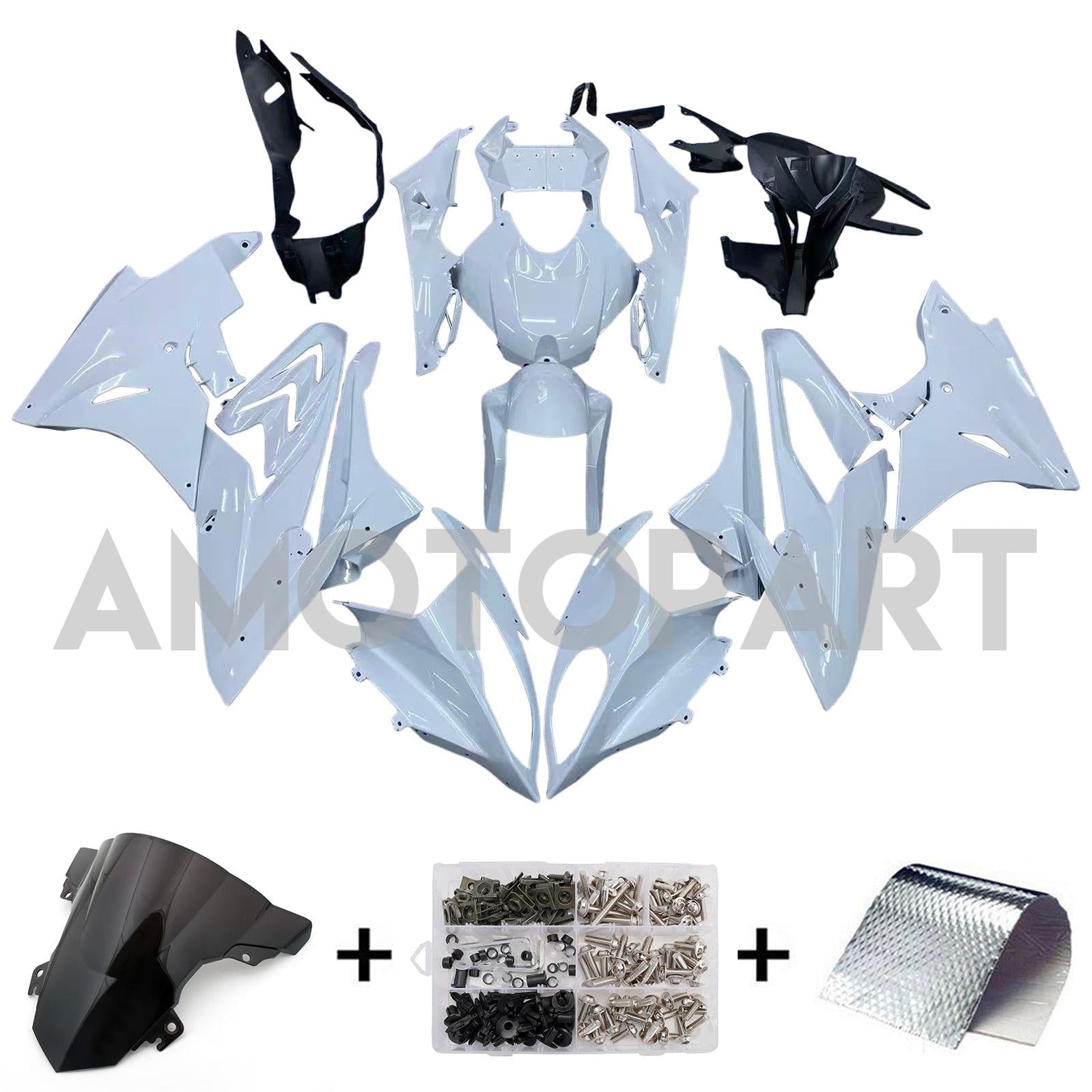 Amotopart BMW S1000RR 2017-2018 Blue & Black Fairing Kit
