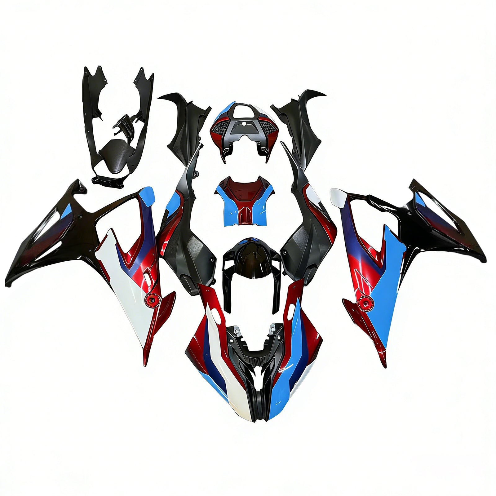 Amotopart 2019-2022 BMW S1000RR M1000RR Black Red Blue Fairing Kit