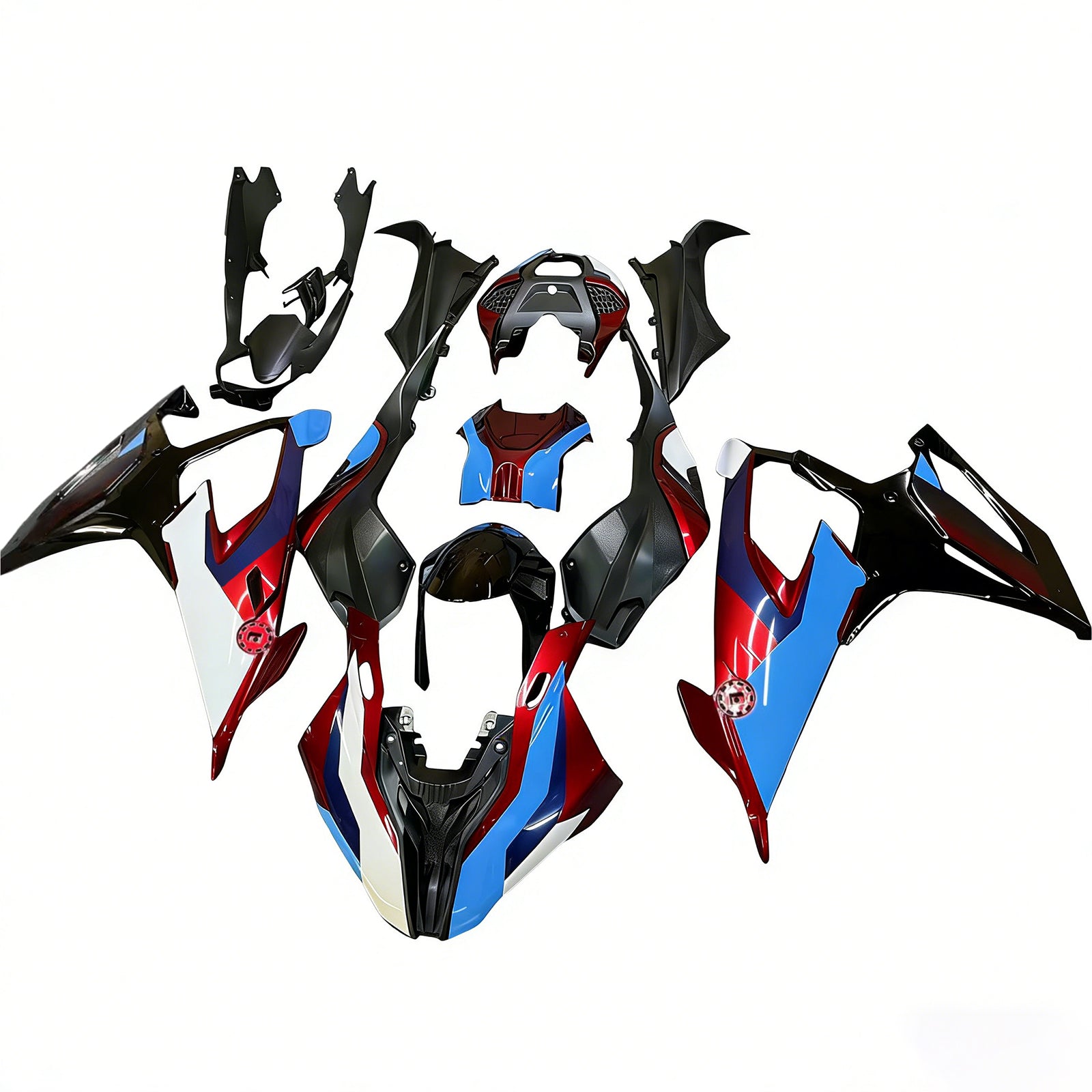 Amotopart 2019–2022 BMW S1000RR M1000RR Schwarz Rot Blau Verkleidungsset