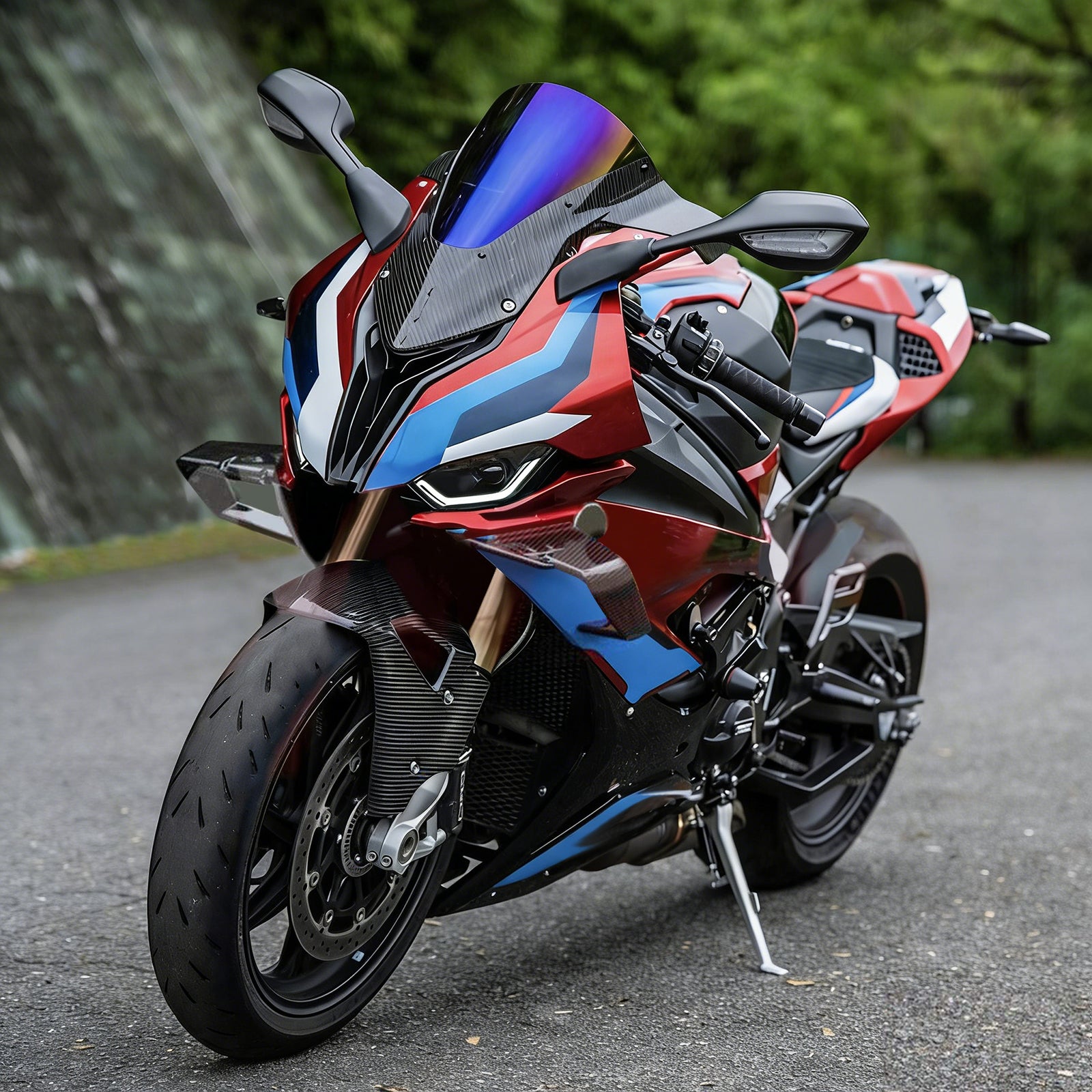 Amotopart 2019–2022 BMW S1000RR M1000RR Schwarz Rot Blau Verkleidungsset