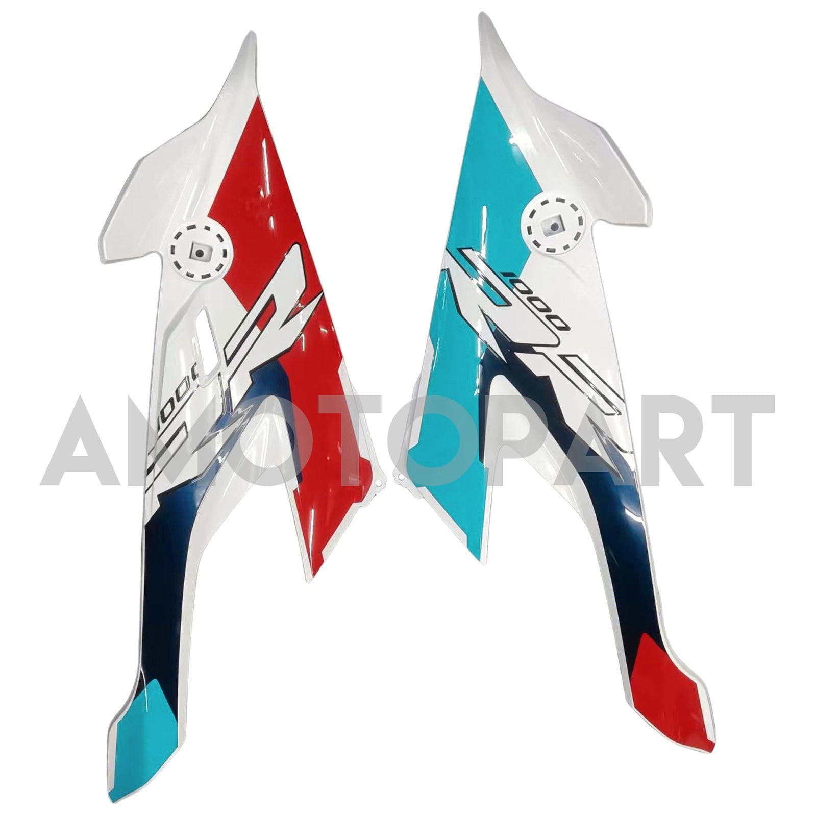 Amotopart 2019-2022 BMW S1000RR/M1000RR Black White Racing Fairing Kit
