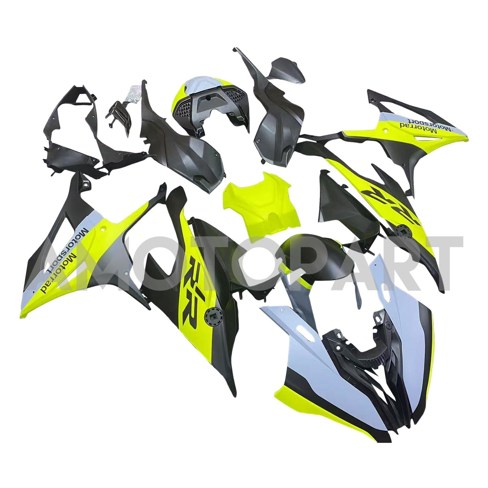 Amotopart 2019-2022 BMW S1000RR/M1000RR Yellow Black Racing Fairing Kit