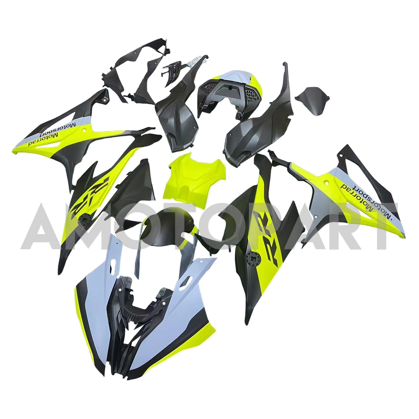 Amotopart 2019-2022 BMW S1000RR/M1000RR Yellow Black Racing Fairing Kit