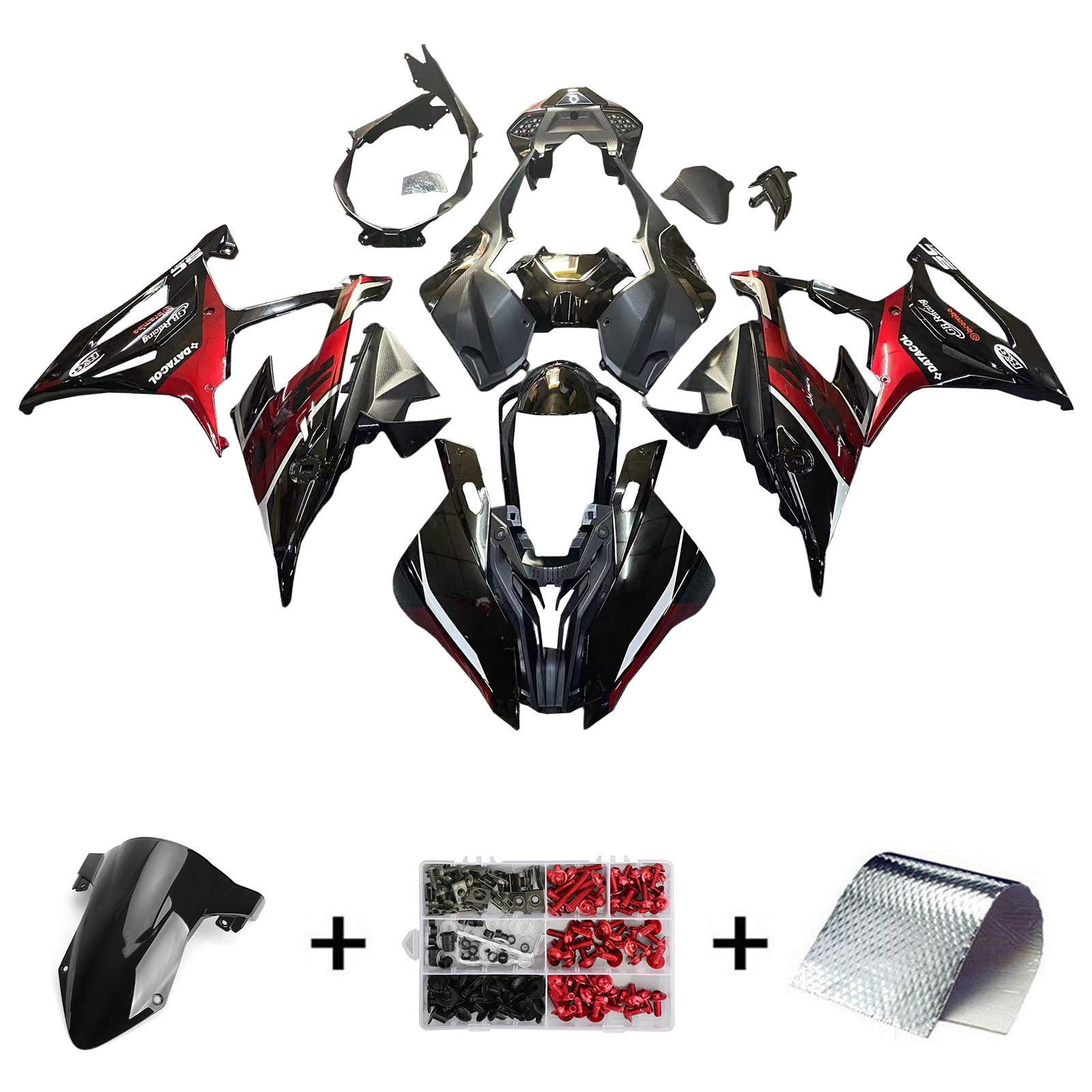 Amotopart 2019-2022 BMW S1000RR/M1000RR Dark Red Fairing Kit