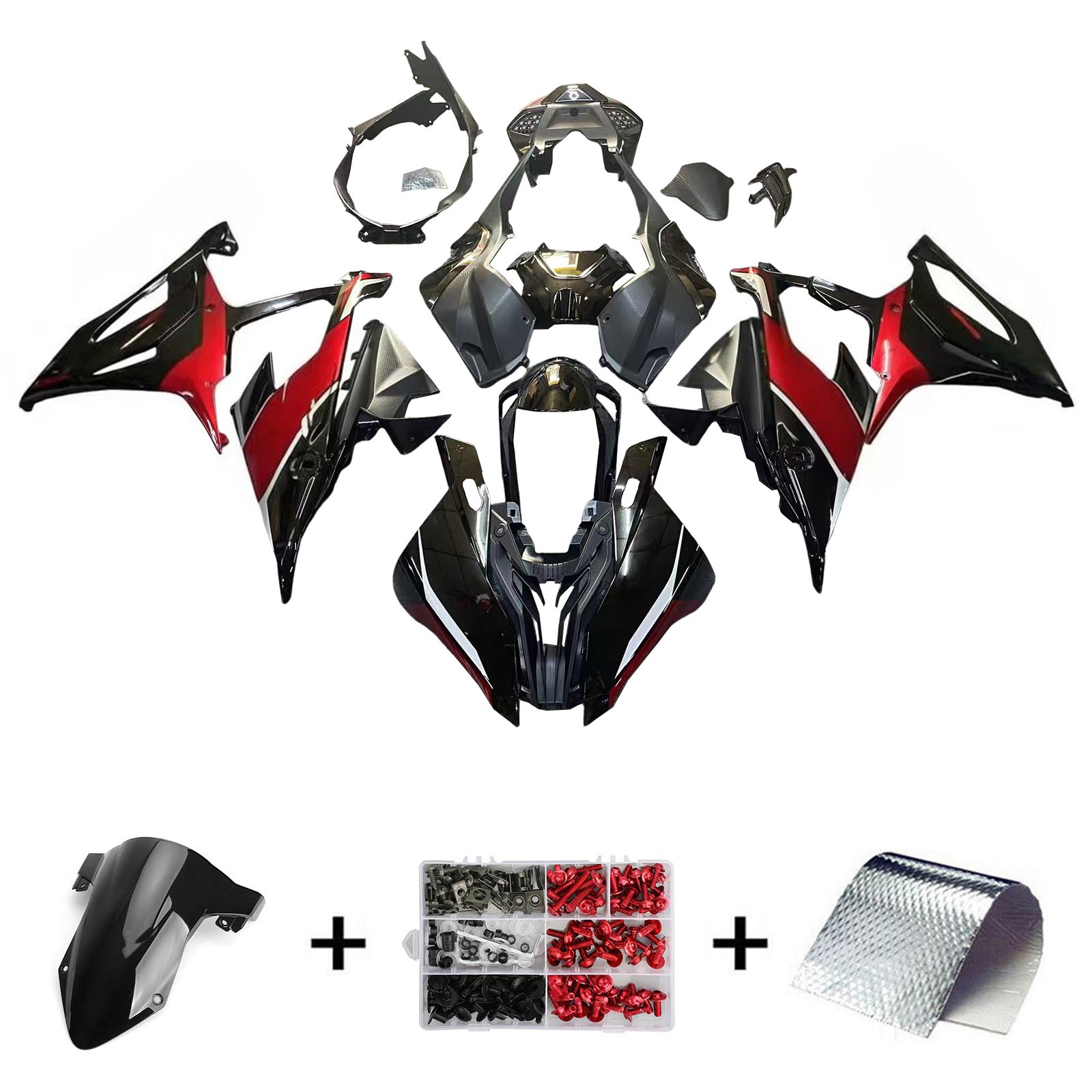 Amotopart 2019-2022 BMW S1000RR/M1000RR Dark Red Fairing Kit