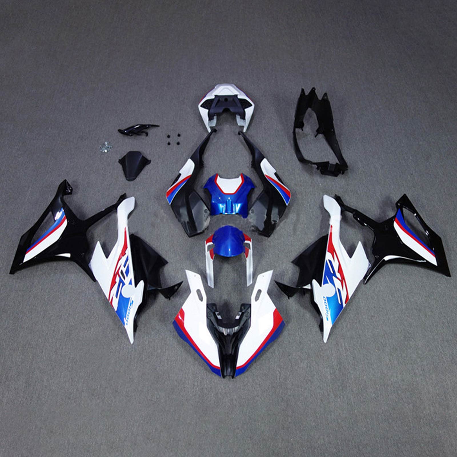 Amotopart 2019-2022 BMW S1000RR/M1000RR Blue White Racing Fairing Kit