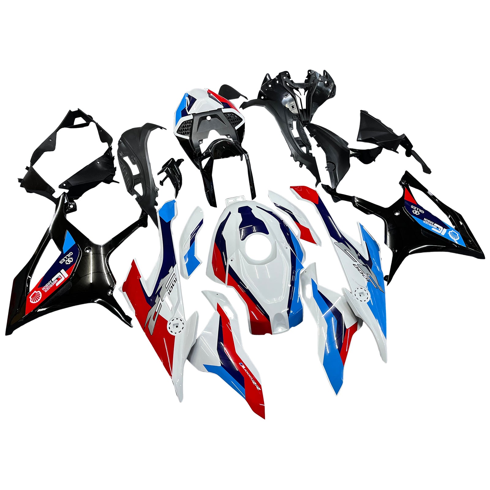 AMOTOPART 2019-2022 BMW S1000RR/M1000RR Multi-blanc Bleu Red Racing Fairring Kit