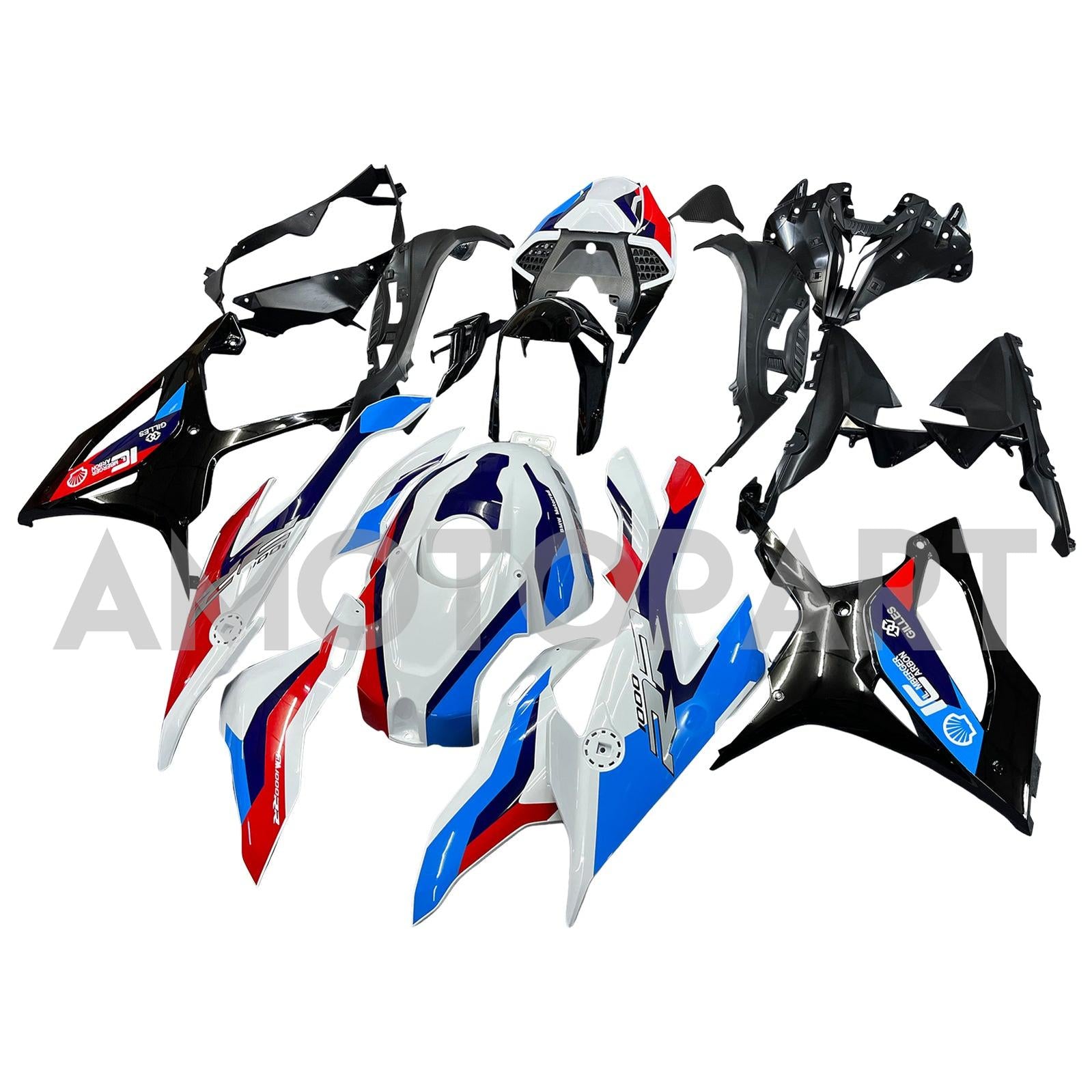 Amotopart 2019-2022 BMW S1000RR/M1000RR Multi White Blue Red Racing Fairing Kit
