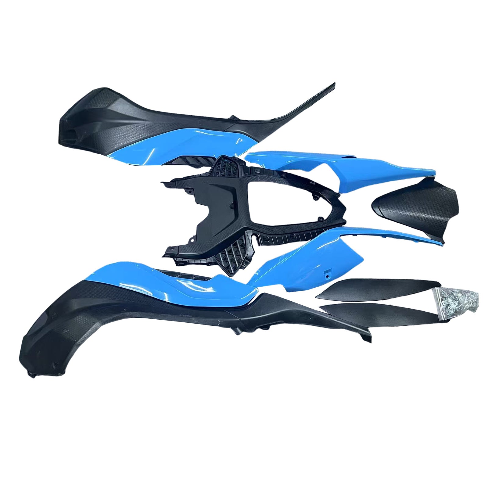 Amotopart 2019-2022 BMW S1000RR/M1000RR Black Cyan Racing Fairing Kit
