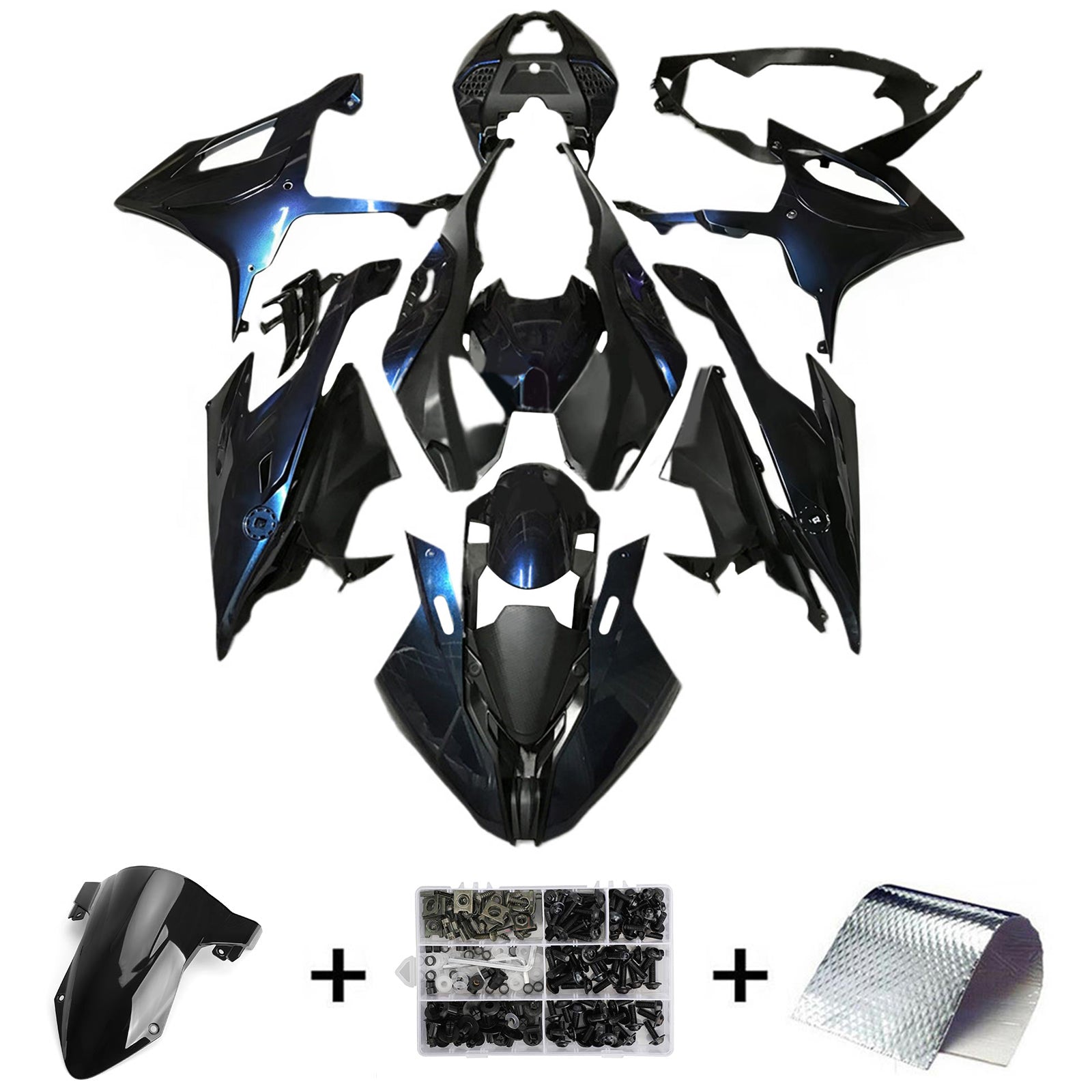 Amotopart BMW S1000RR 2019-2022 ダークブルー フェアリング キット