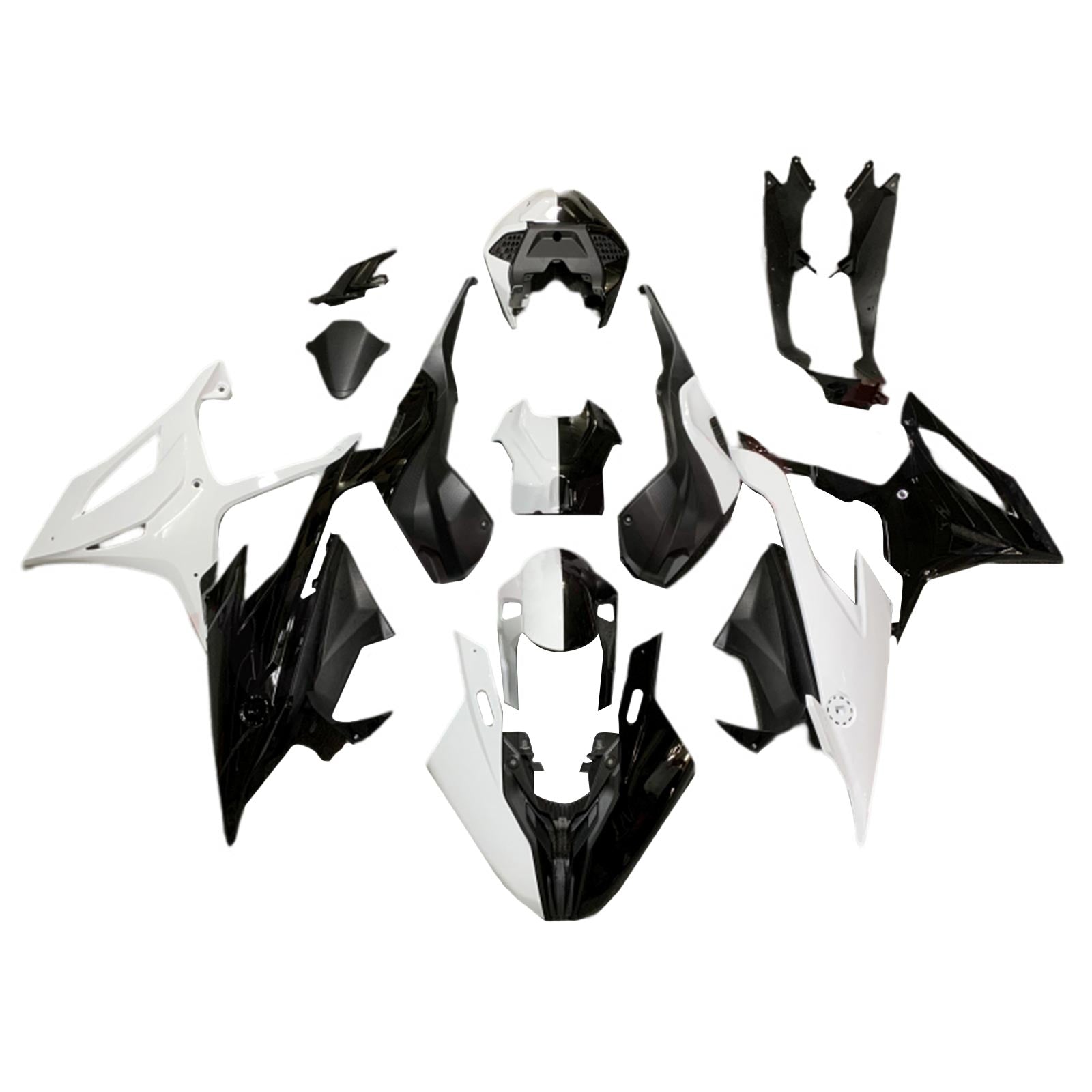 Amotopart BMW S1000RR 2019-2022 WiHTE & Black Fairing Kit