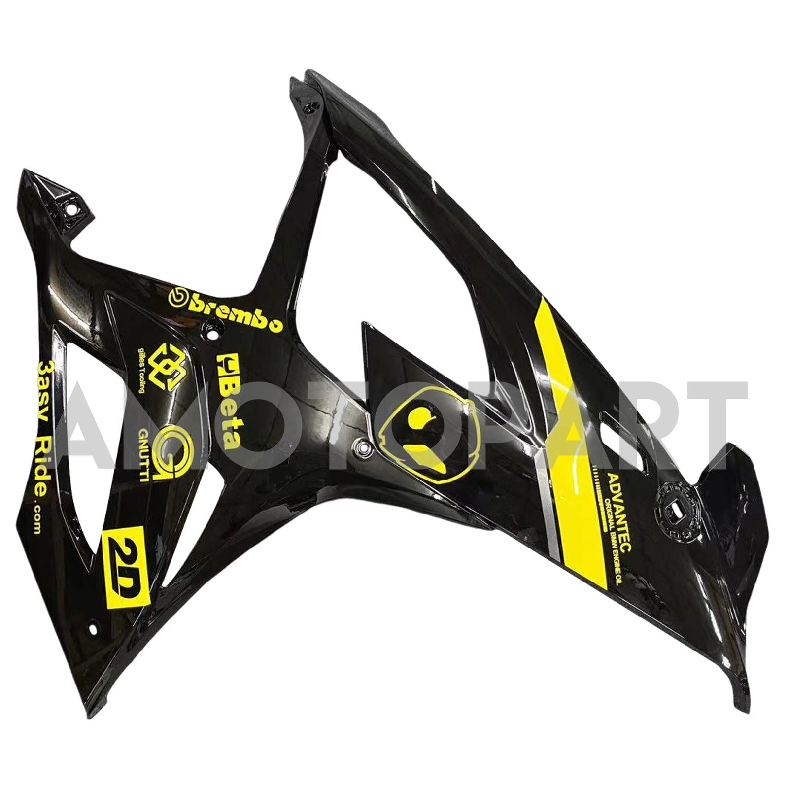 Amotopart BMW S1000RR 2019-2022 Black & Yellow Fairing Kit