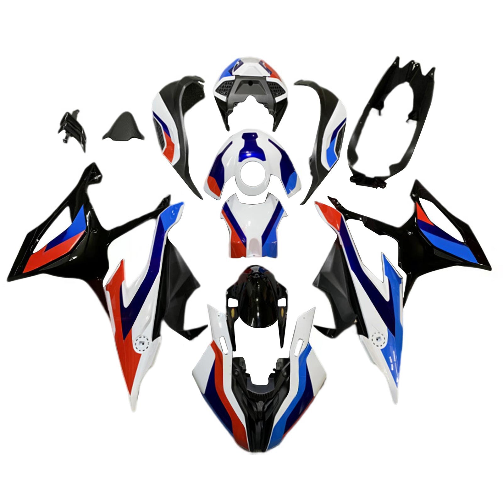 Amotopart BMW S1000RR 2019-2022 Blau&Red Style3 Verkleidungssatz