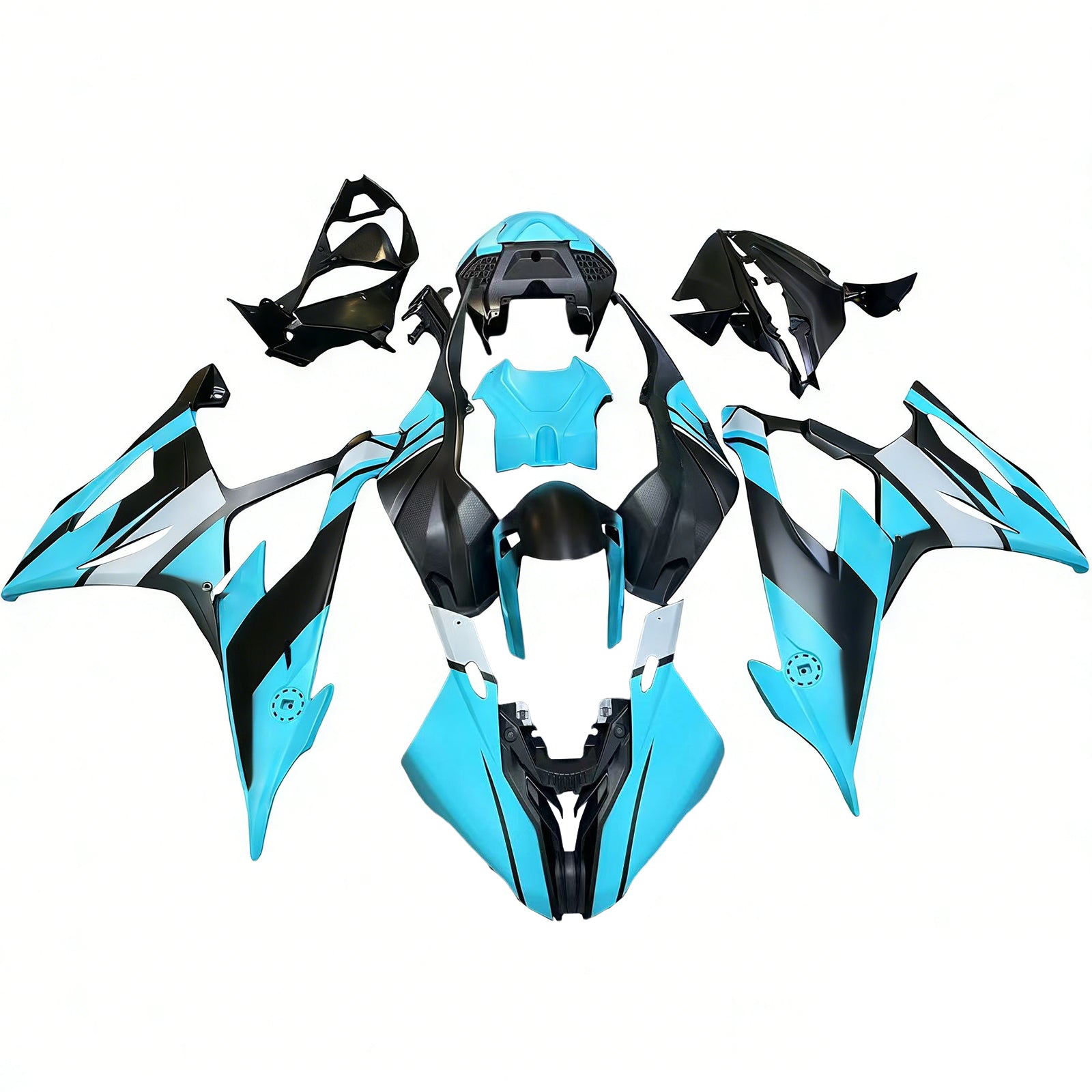 Amotopart BMW S1000RR 2019-2022 Matte Blue&Black Fairing Kit