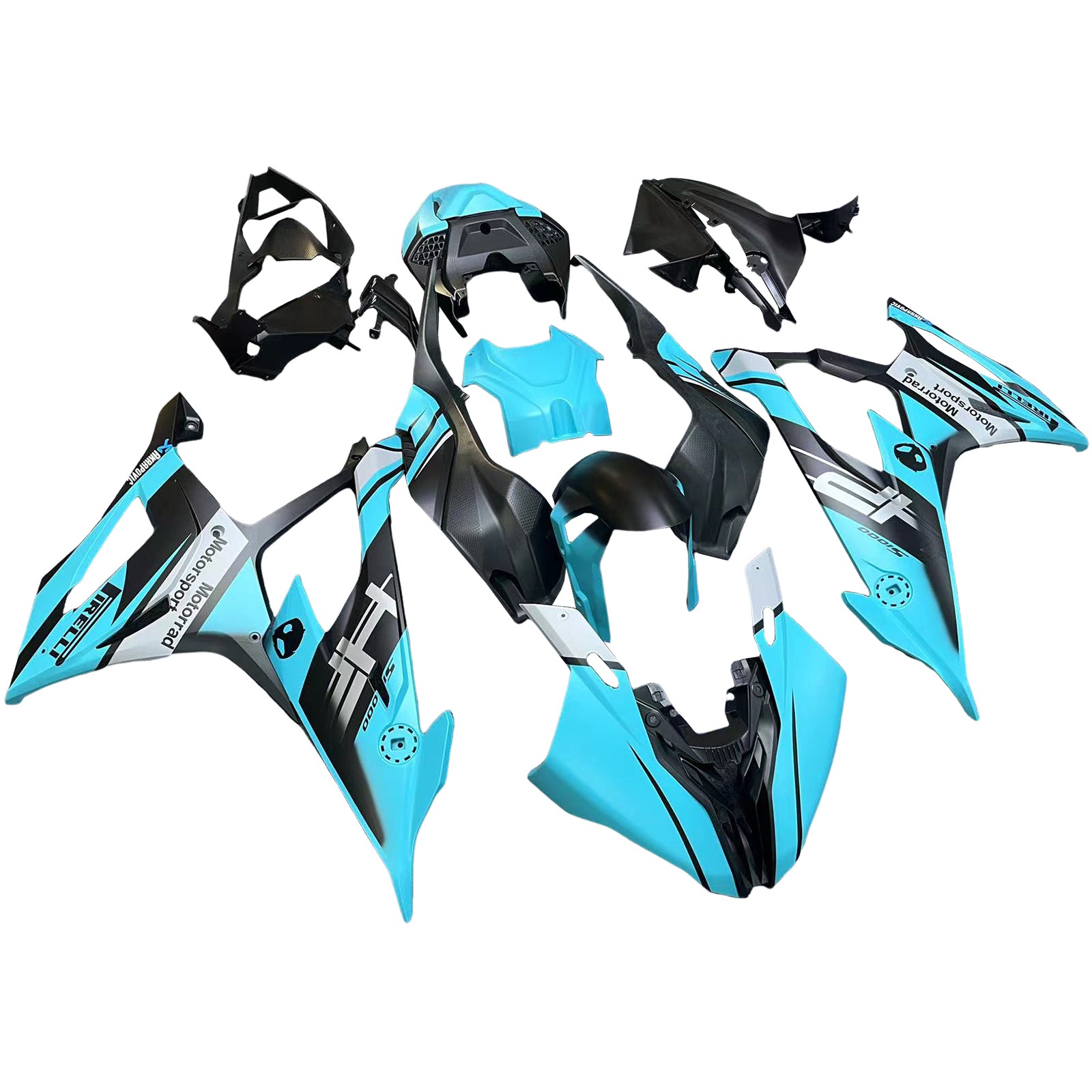 Amotopart BMW S1000RR 2019-2022 Matte Blue&Black Fairing Kit