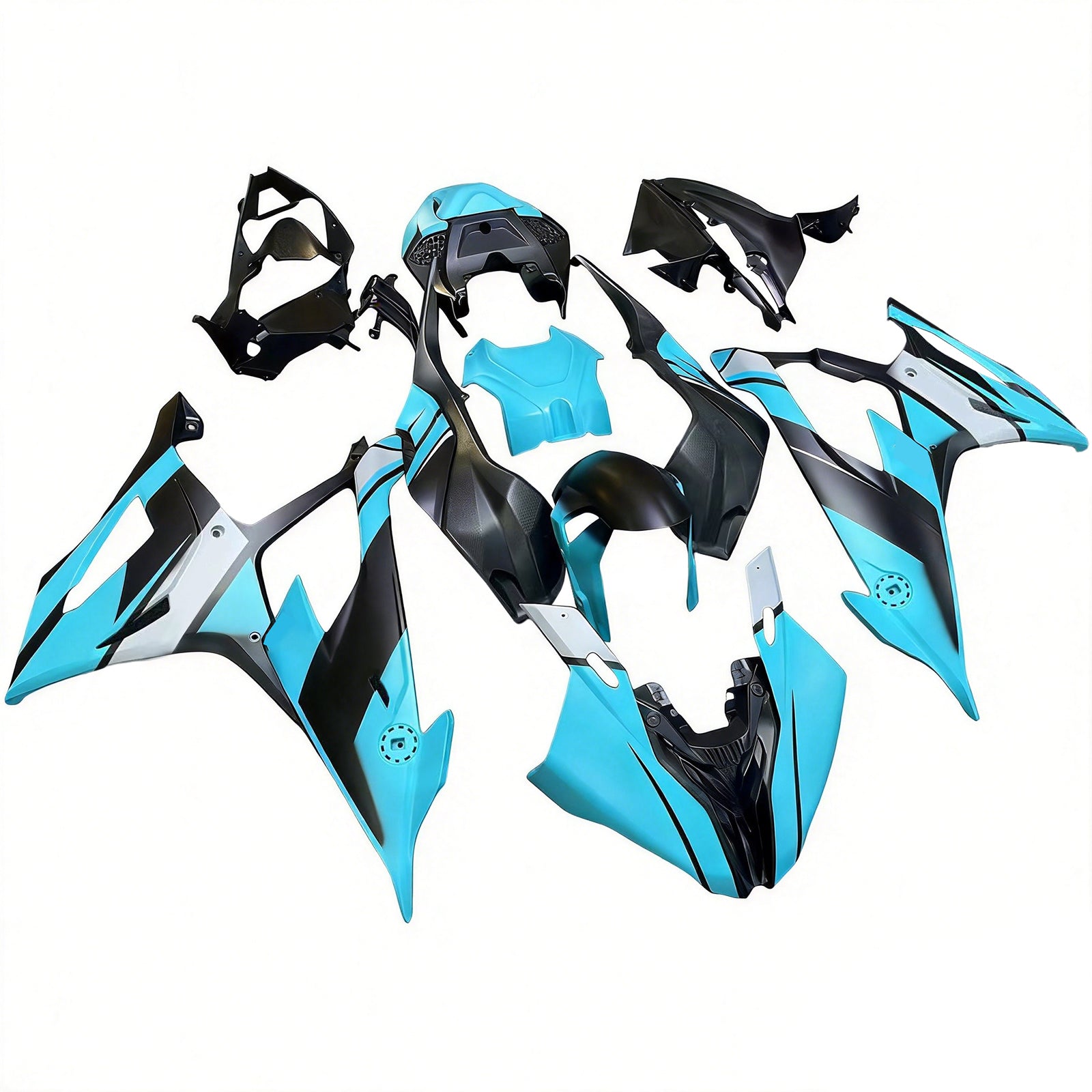 Amotopart BMW S1000RR 2019-2022 Matte Blue&Black Fairing Kit