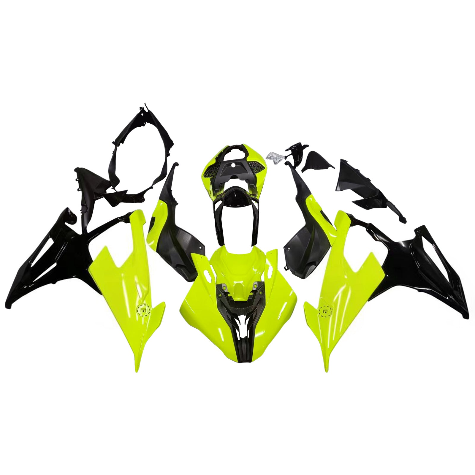 Kit de carenagens fluorescentes Chartreuse Amotopart BMW S1000RR 2019-2022