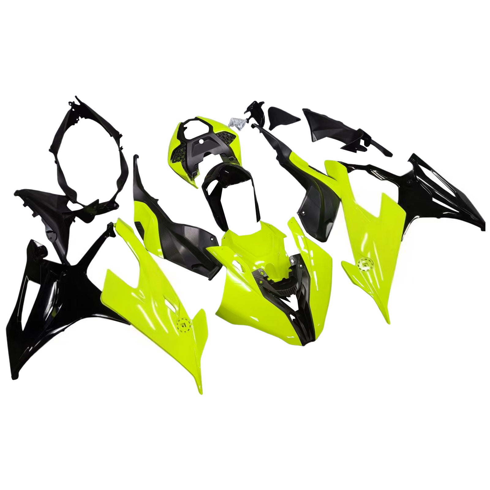 Kit de carenagens fluorescentes Chartreuse Amotopart BMW S1000RR 2019-2022