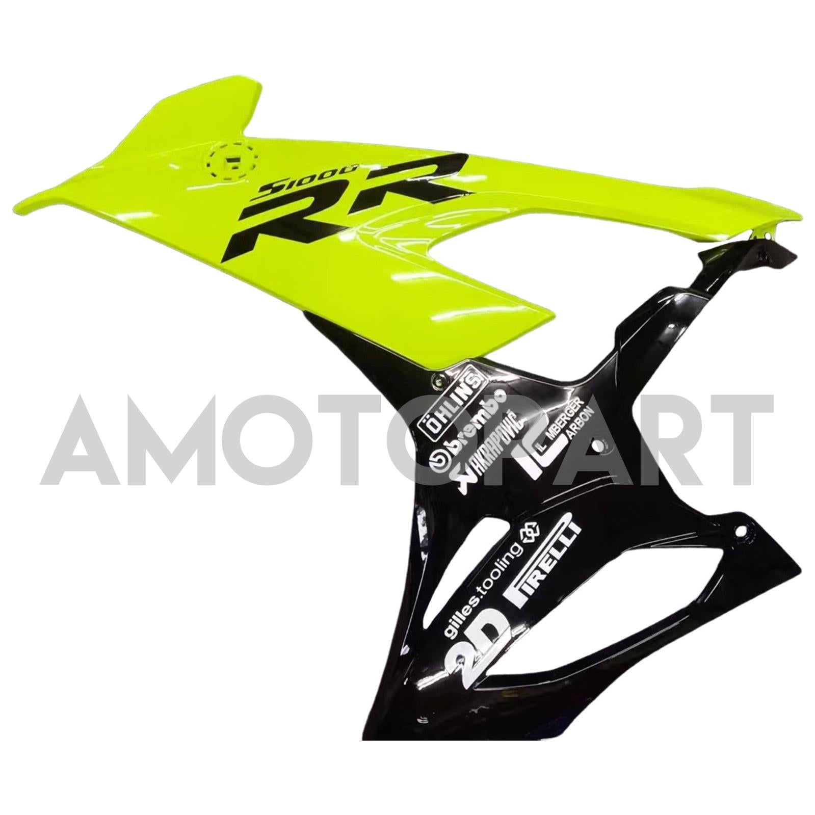 Amotopart BMW S1000RR 2019-2022 Kit de carenado chartreuse fluorescente