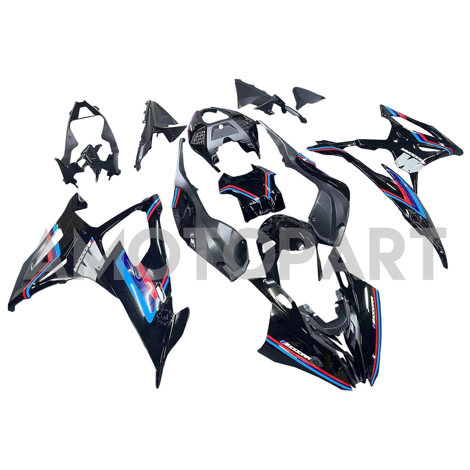 Amotopart BMW S1000RR 2019-2022 Zestaw Blue & Black Fairing