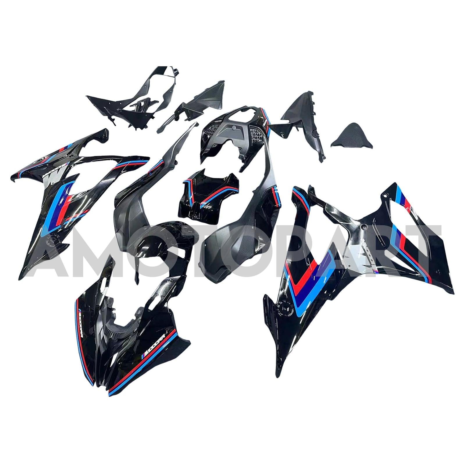 Amotopart BMW S1000RR 2019-2022 Zestaw Blue & Black Fairing