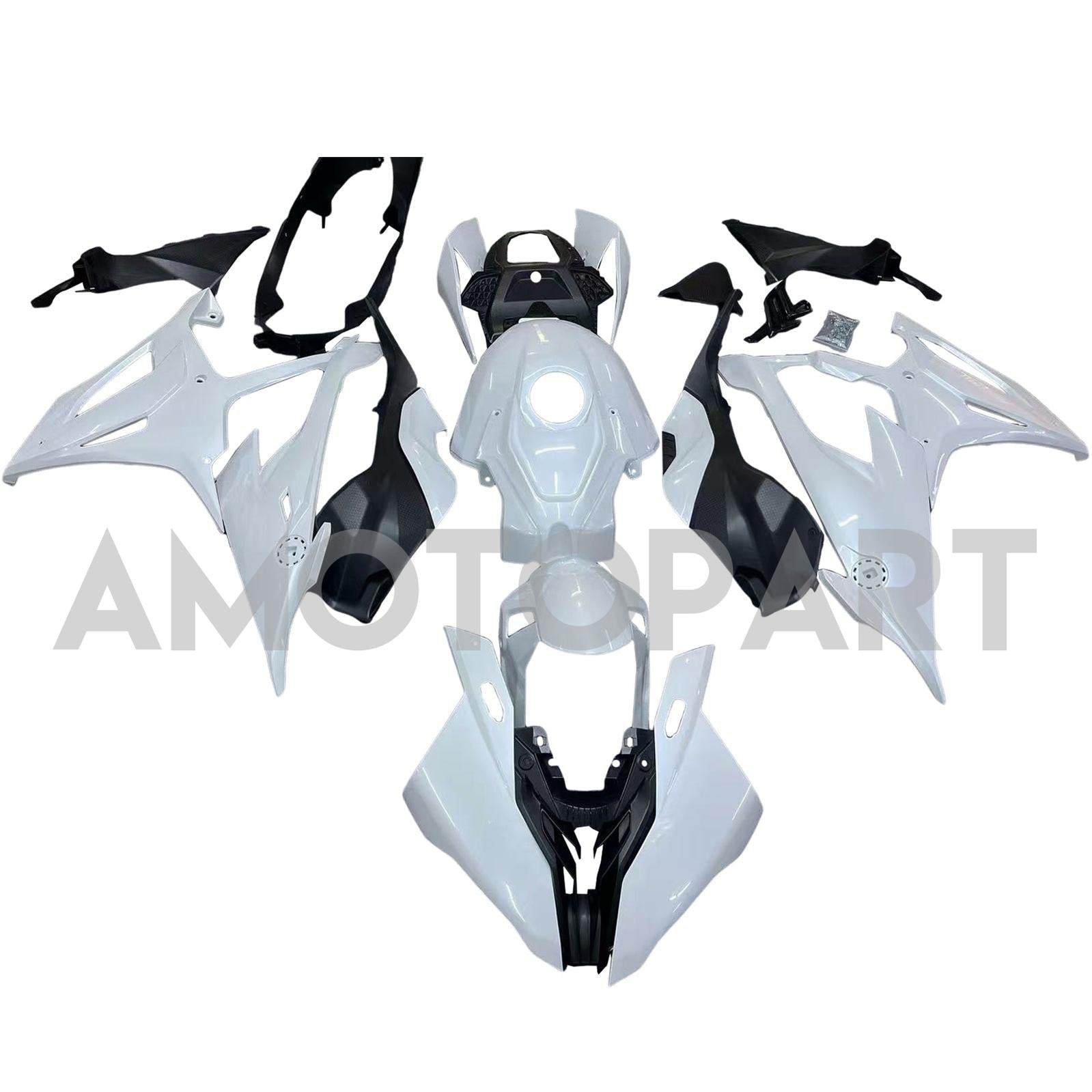 Amotopart 2019-2022 BMW M1000RR S1000RR Black White Fairing Kit