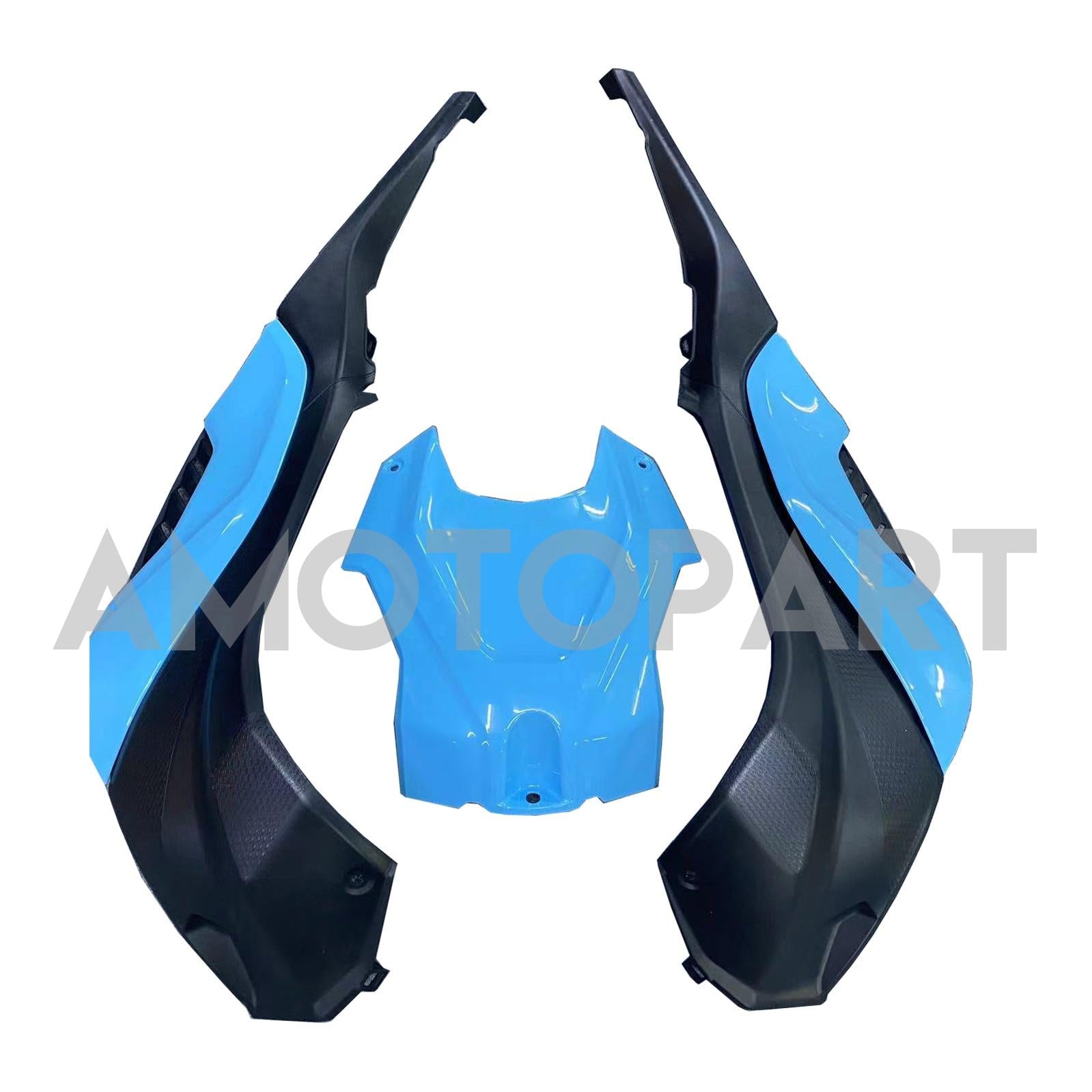 Amotopart BMW S1000RR 2019-2022 Bleu & Kit de carénage noir mat