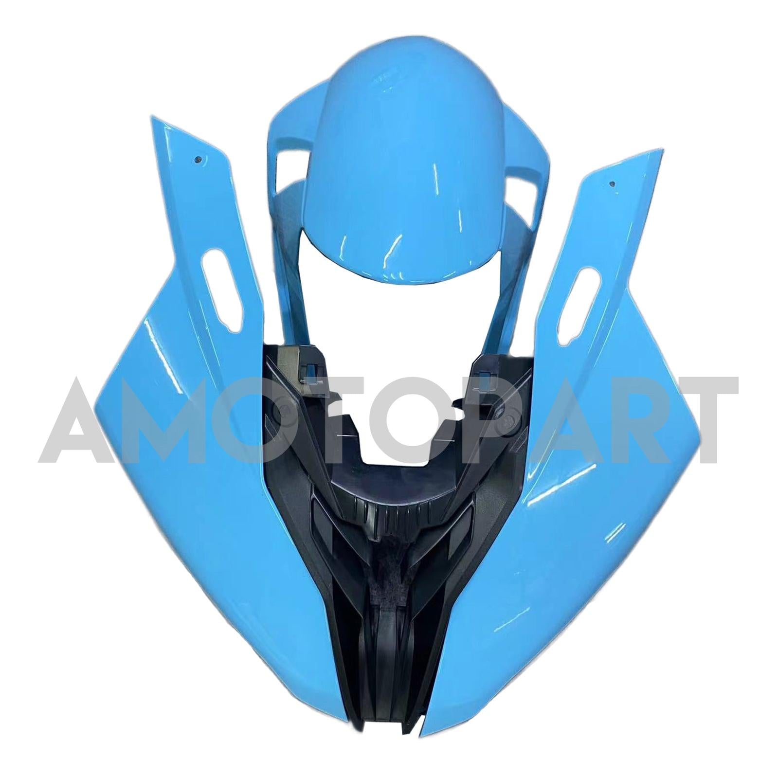 Amotopart BMW S1000RR 2019-2022 Bleu & Kit de carénage noir mat