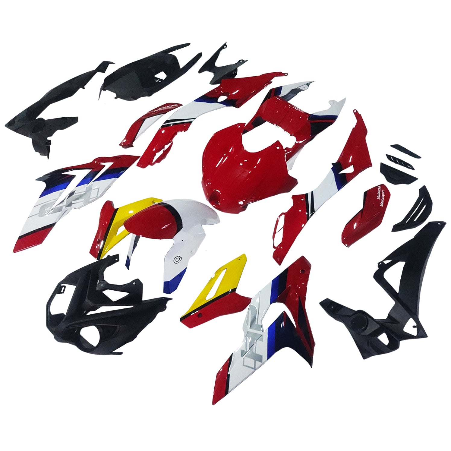 Amotopart BMW 2014-2016 S1000R White Red Fairing Kit