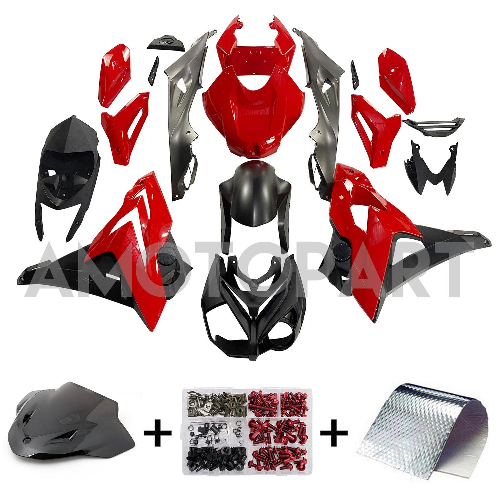 Amotopart BMW 2014-2016 S1000R Black Red Fairing Kit