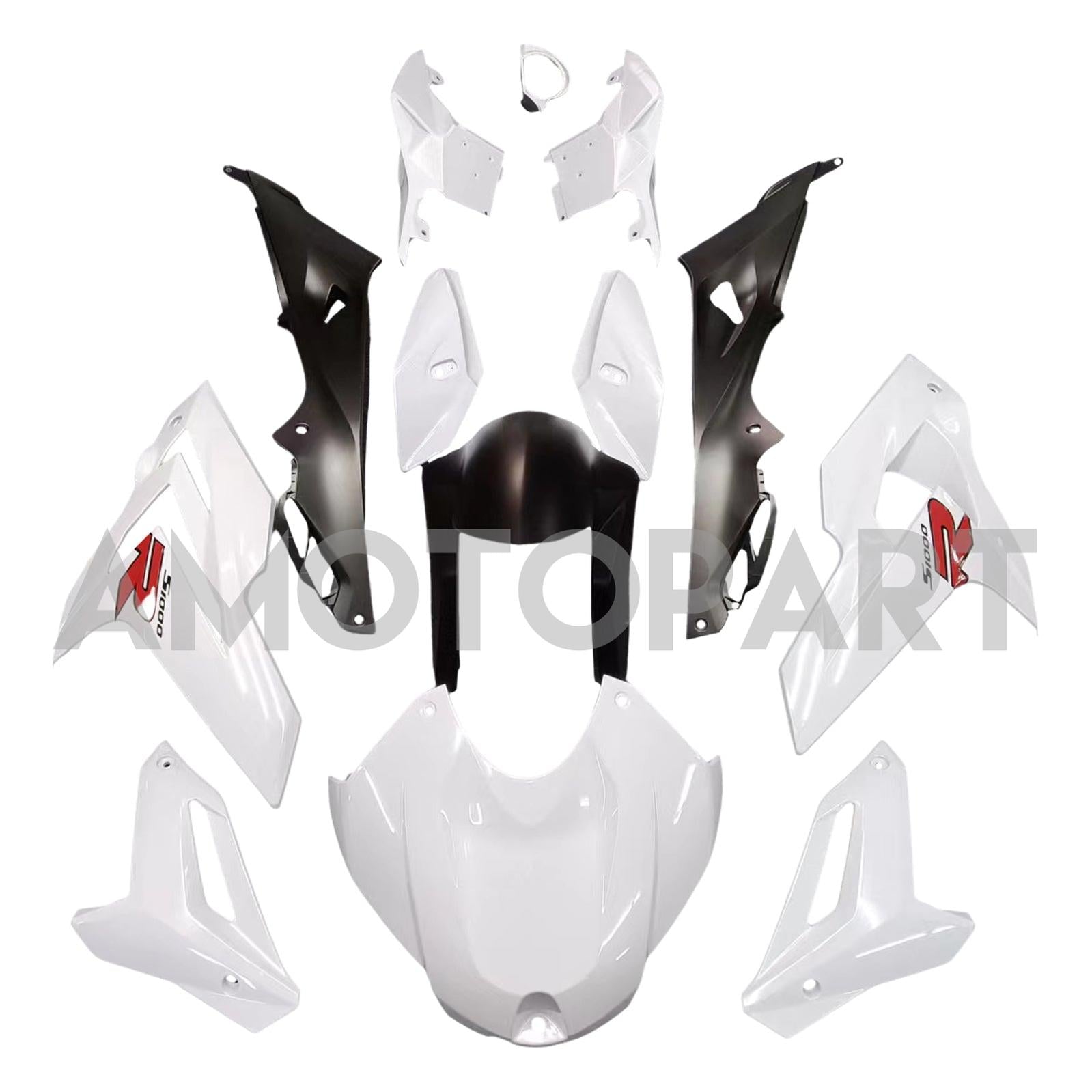 Amotopart BMW 2014-2016 S1000R White Fairing Kit