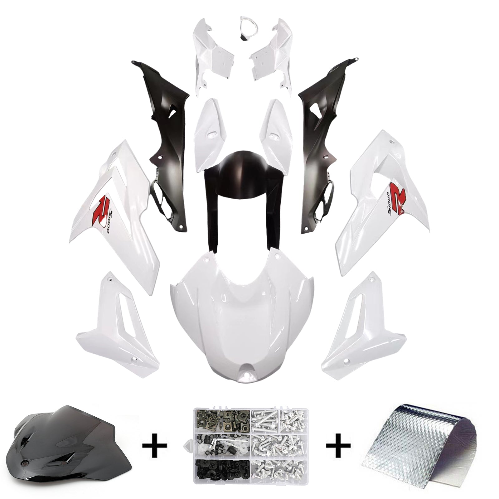 Sada kapotáže Amotopart BMW 2014-2016 S1000R bílá