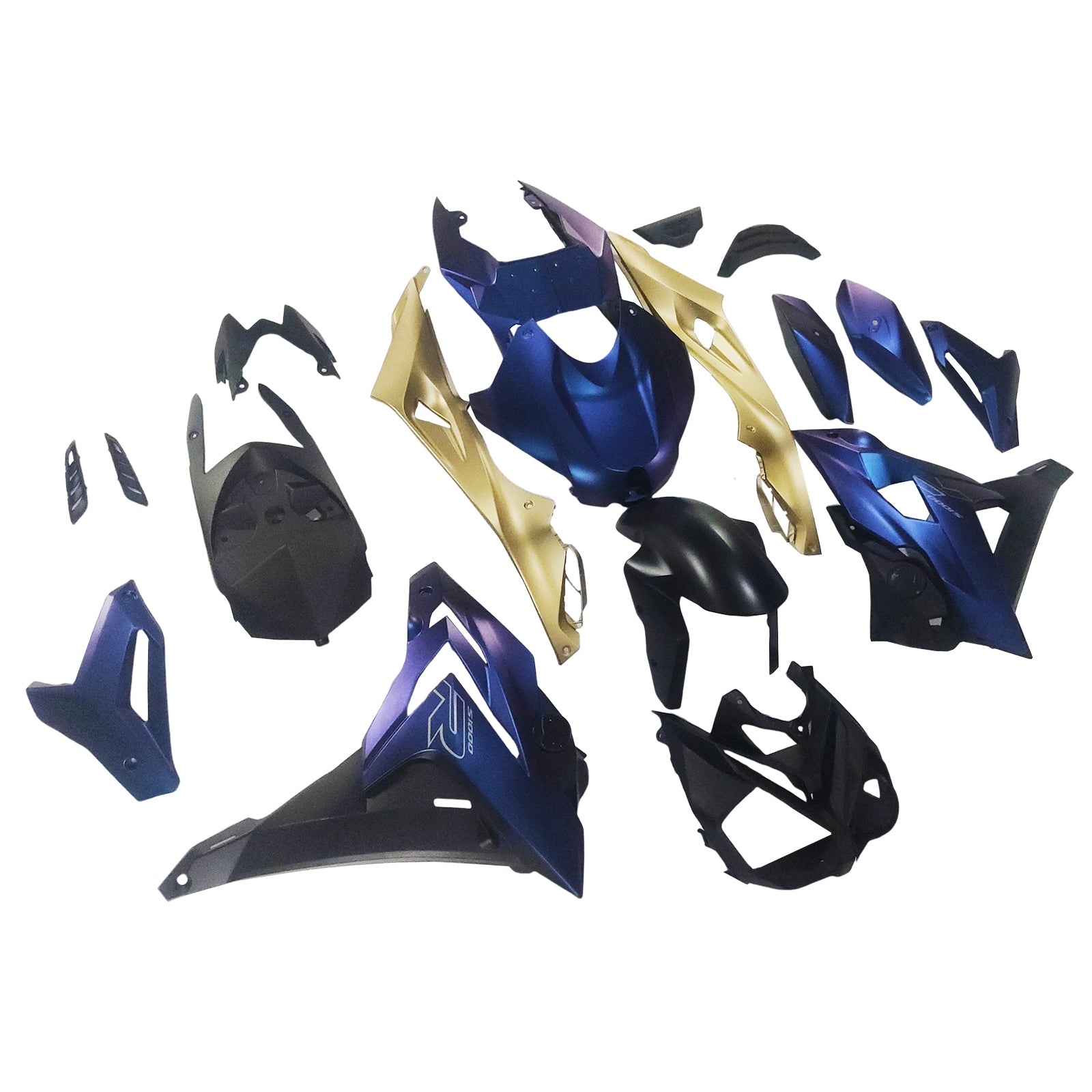 Amotopart 2014-2016 BMW S1000R Mattblå Fairing Kit