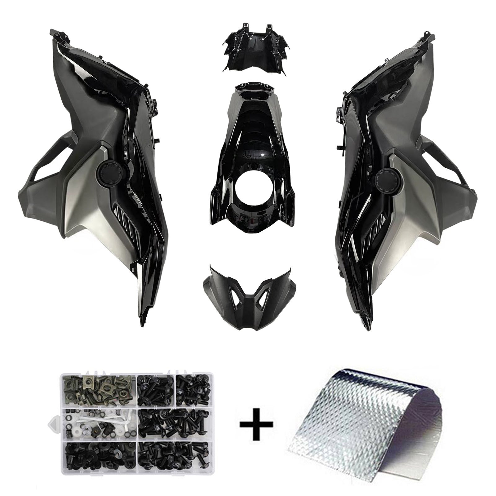 Amotopart 2018-2022 BMW F750GS F850GS Black Grey Fairing Kit