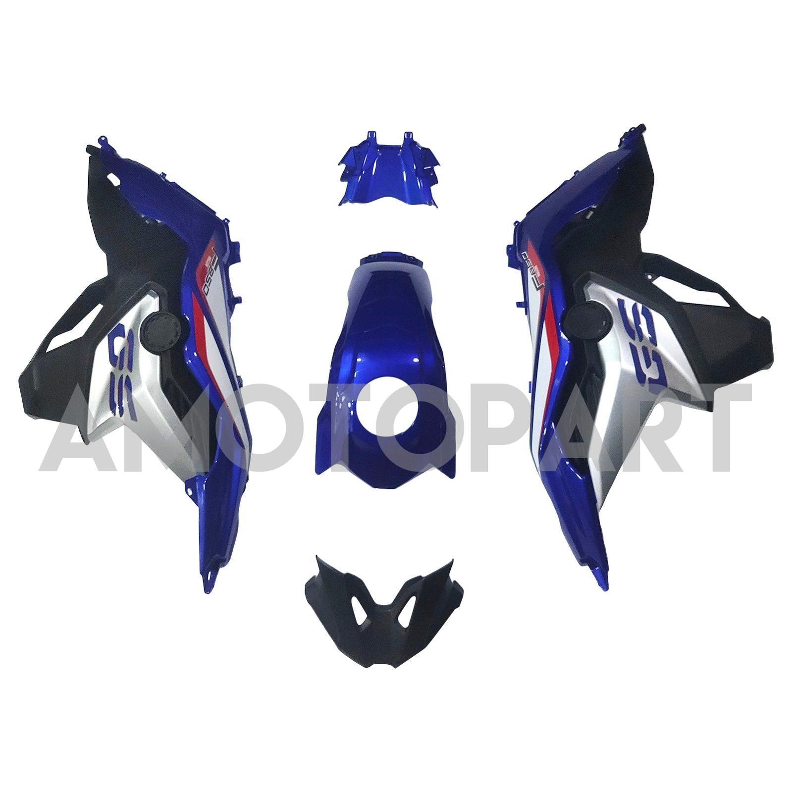 Amotopart 2018-2022 BMW F750GS F850GS Kit de carenado negro azul