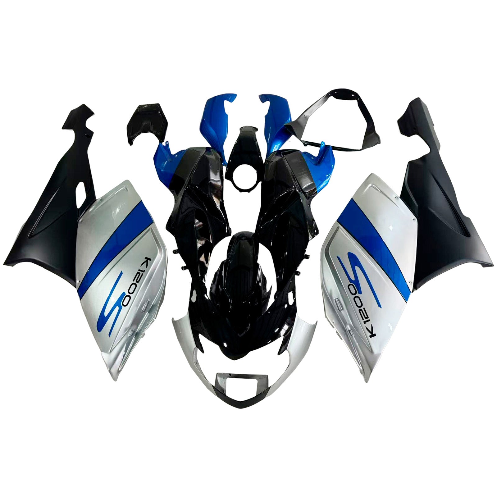 Amotopart BMW 2005-2010 K1200S Sliver Blue Fairing Kit