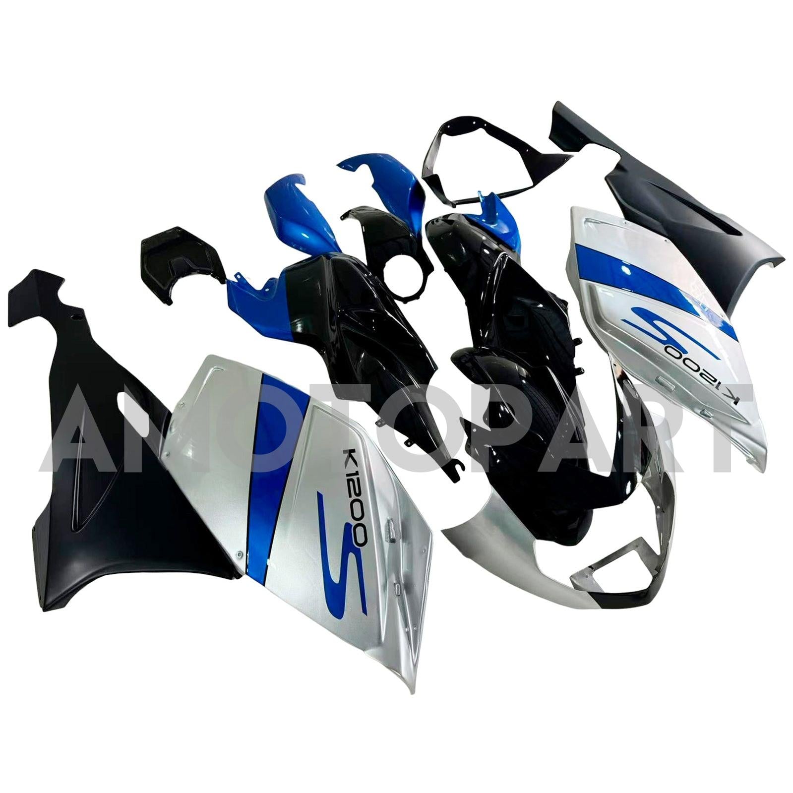 Amotopart BMW 2005-2010 K1200S Sliver Blue Fairing Kit